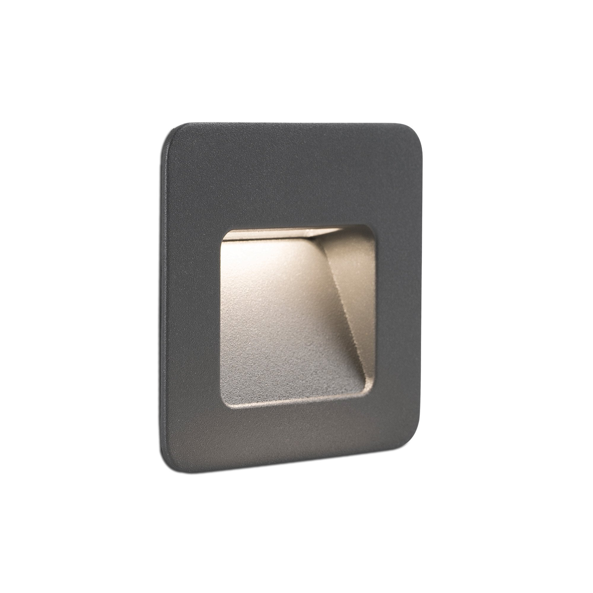 Faro Nase Square Recessed Lamp - Dark Grey