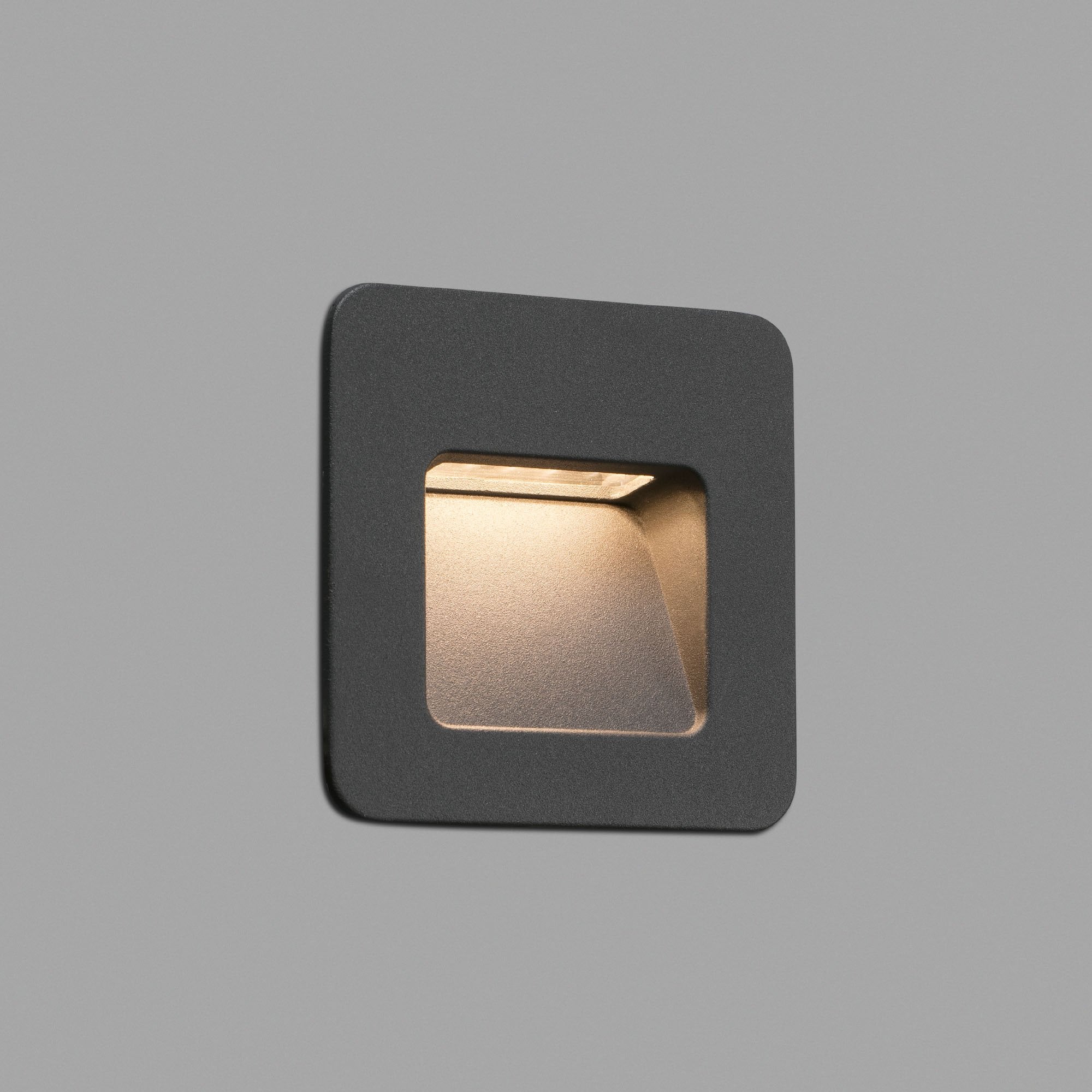 Faro Nase Square Recessed Lamp - Dark Grey