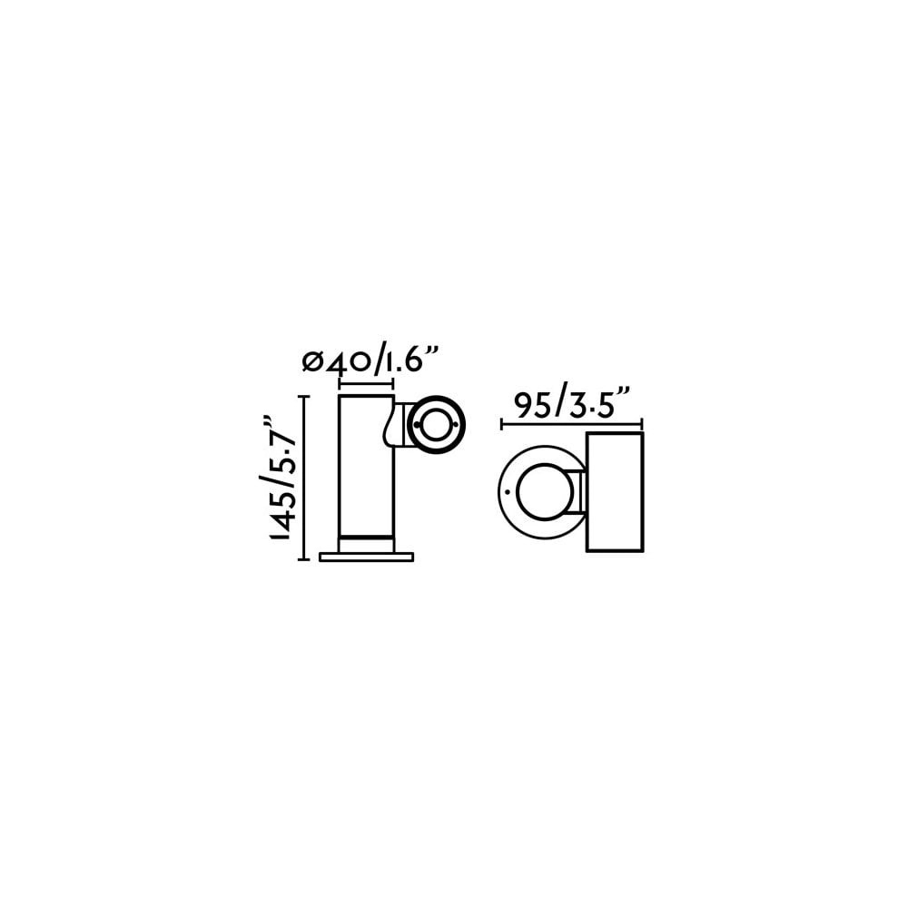 Faro Spy 145 Spotlight (Wall/Floor Mount) - Dark Grey