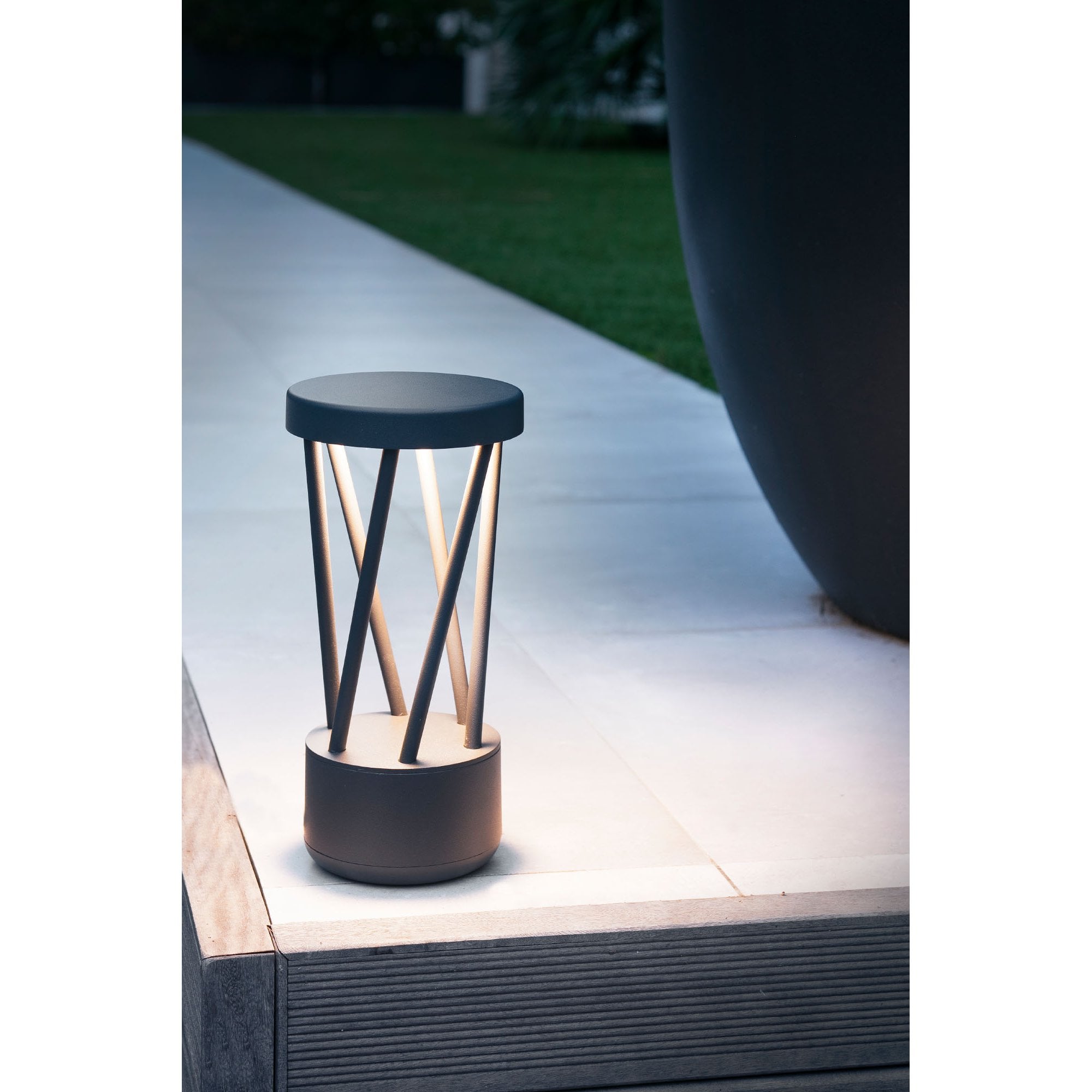 Faro Twist 300 Post Lamp - Dark Grey