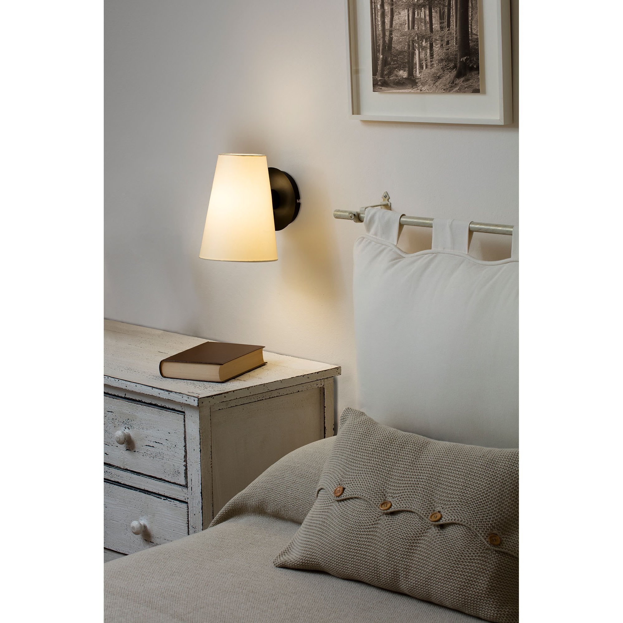 Faro Lupe Wall Lamp - Black & Beige