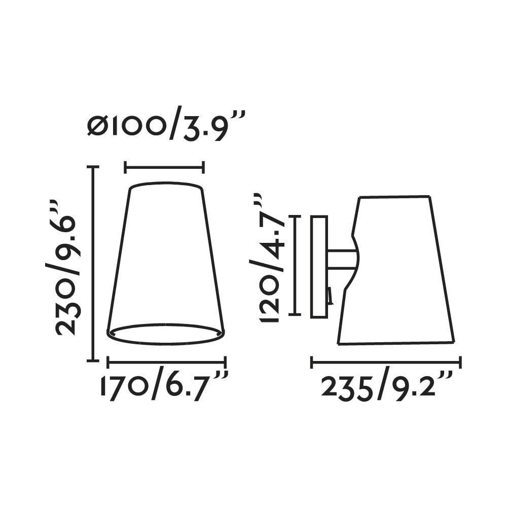 Faro Lupe Wall Lamp - Black & Beige