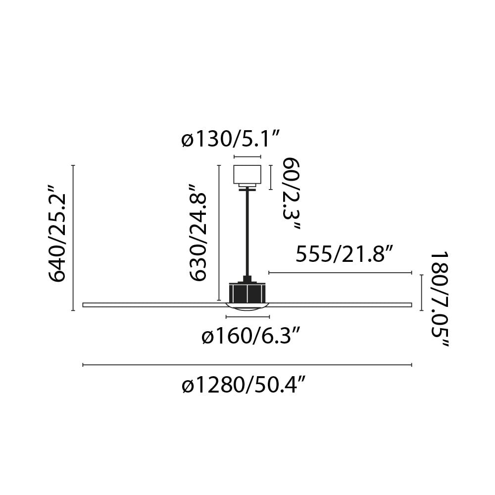 Faro Just Fan Medium LED Fan - DC Motor - Old Gold & Wood