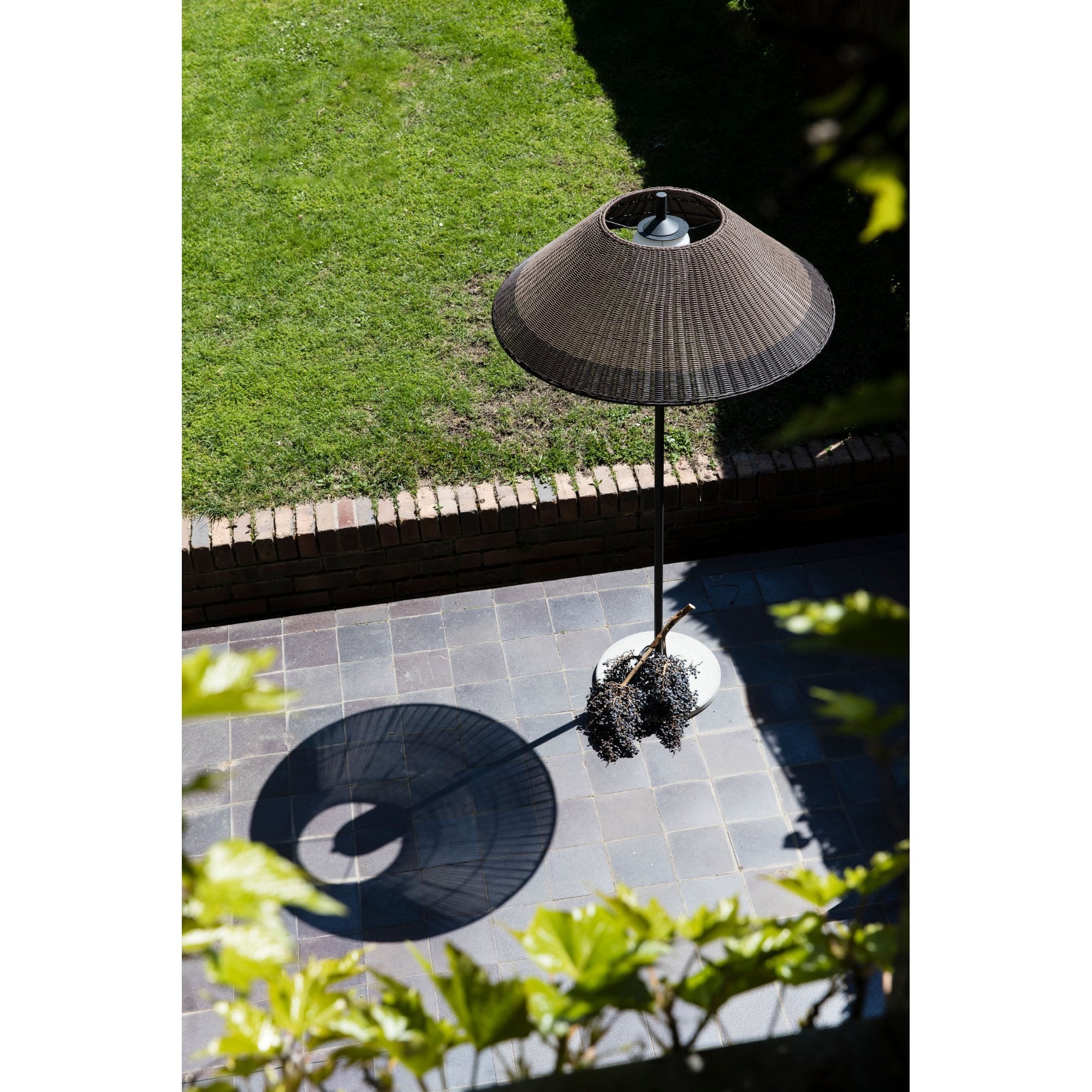 Faro Saigon 2m Outdoor Floor Lamp - Grey & Brown