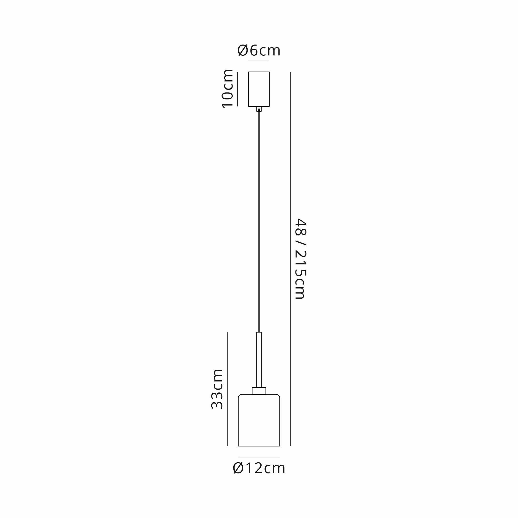 Fabula Tamworth Single Pendant - Medium Cylinder Shade - Polished Chrome & Clear Glass