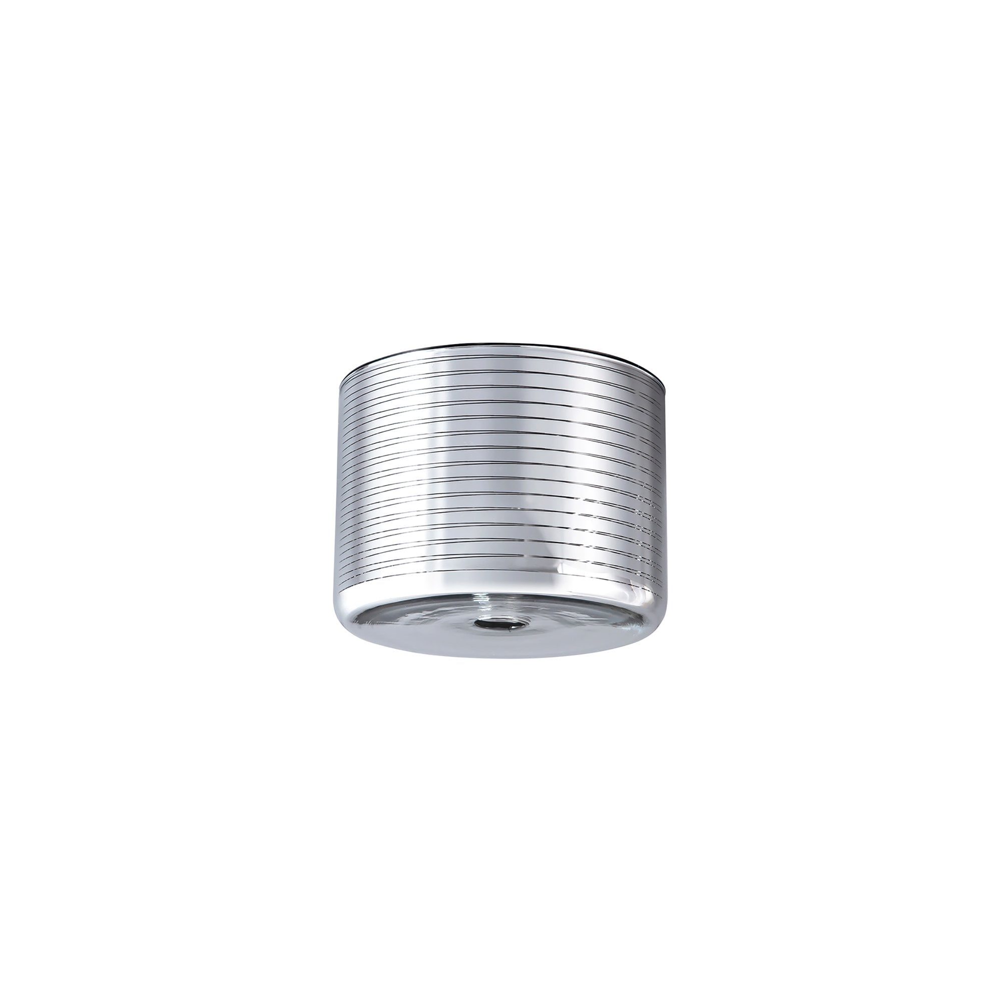 Fabula Tamworth Single Pendant - Short Cylinder Shade - Polished Chrome & Chrome Lined Glass