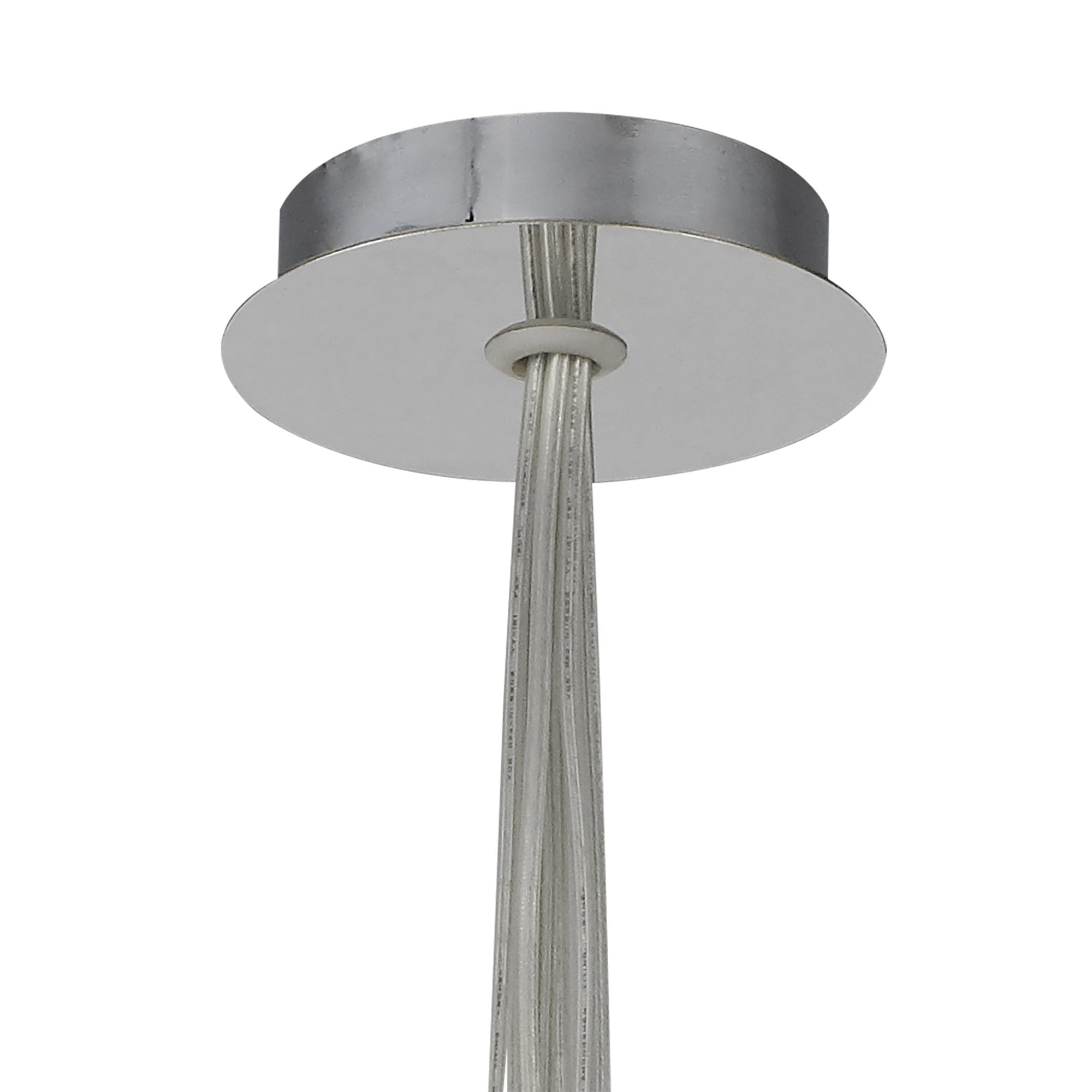 Fabula Tamworth 7 Light Cluster Pendant - Round Shades with Inner Frosted Globes - Polished Chrome, Smoked & Frosted Glass