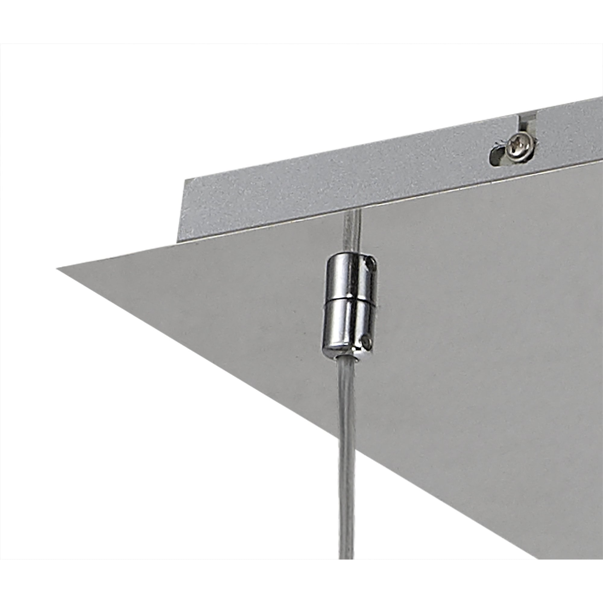 Fabula Tamworth 8 Light Rectangle Pendant - Round Shades with Inner Frosted Globes - Polished Chrome, Smoked & Frosted Glass