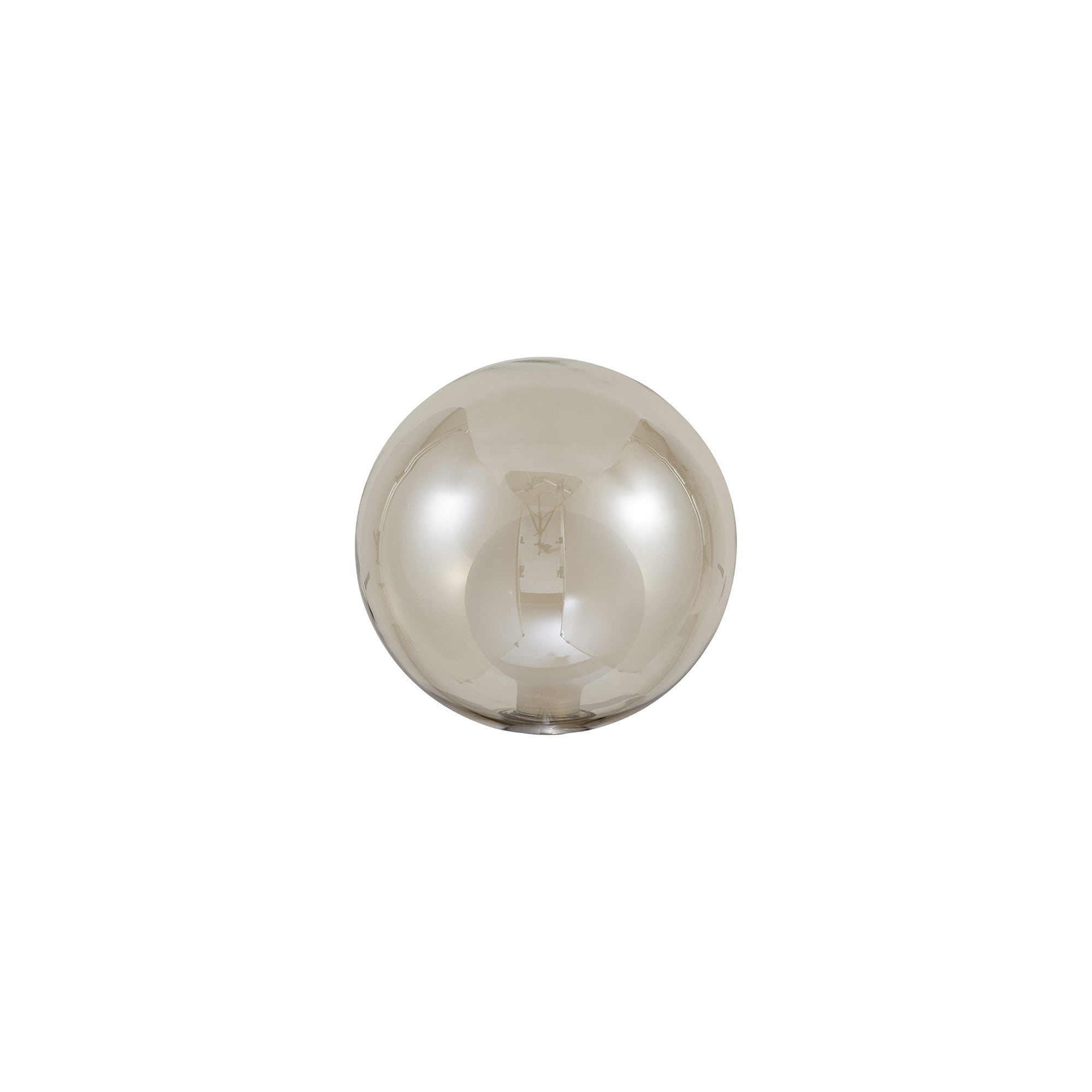 Fabula Tamworth Single Pendant - Round Shade with Inner Frosted Globe - French Gold, Cognac & Frosted Glass