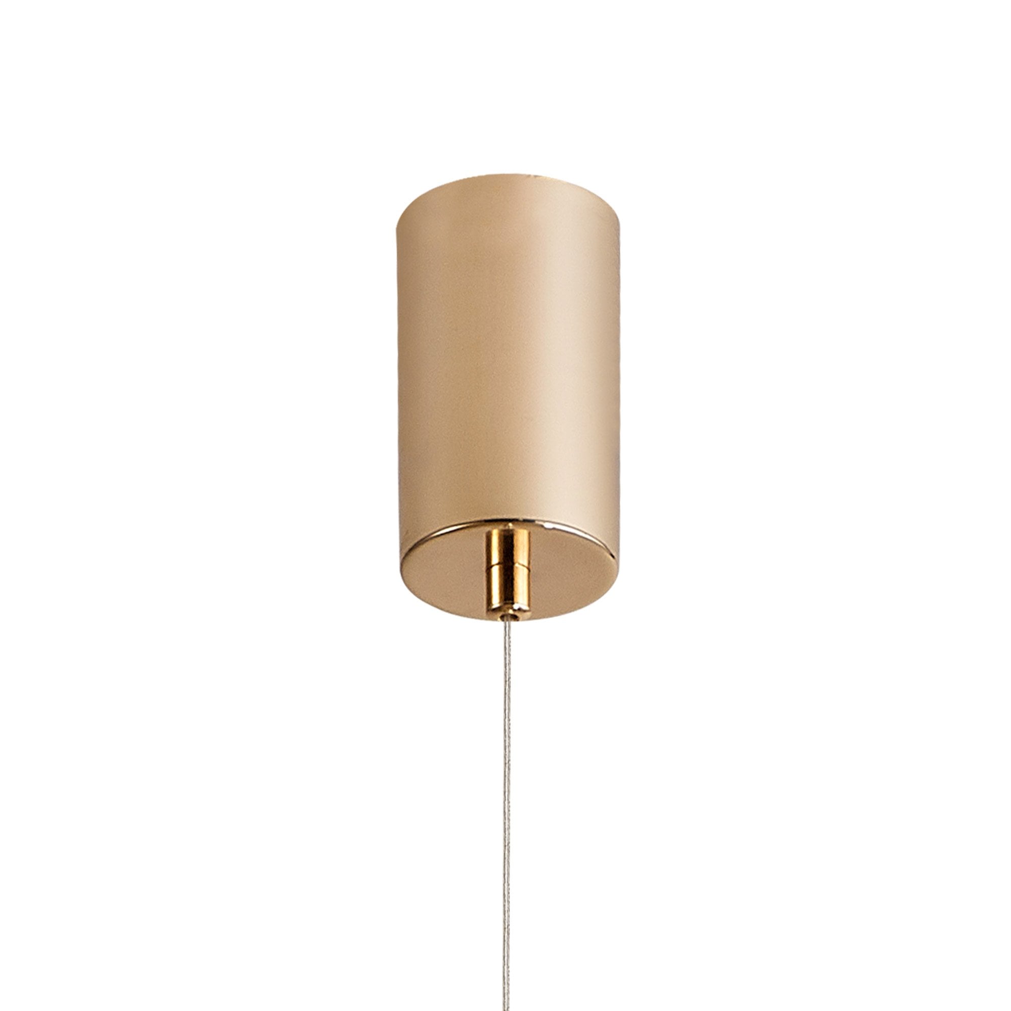 Fabula Tamworth Single Pendant - Round Open Mouth Shade - French Gold & Chrome Glass