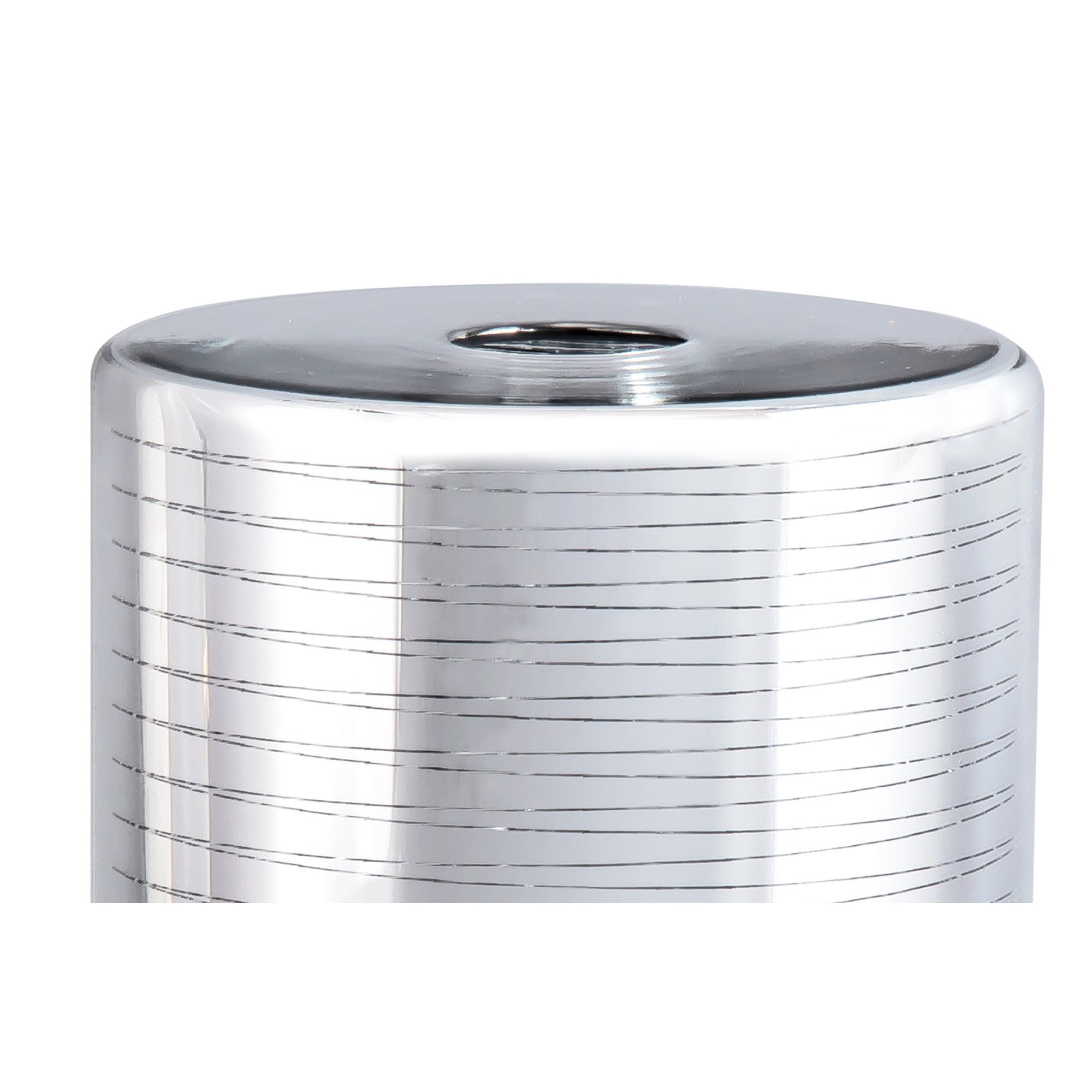 Fabula Tamworth 6 Light Linear Pendant - Medium Cylinder Shades - French Gold & Chrome Lined Glass