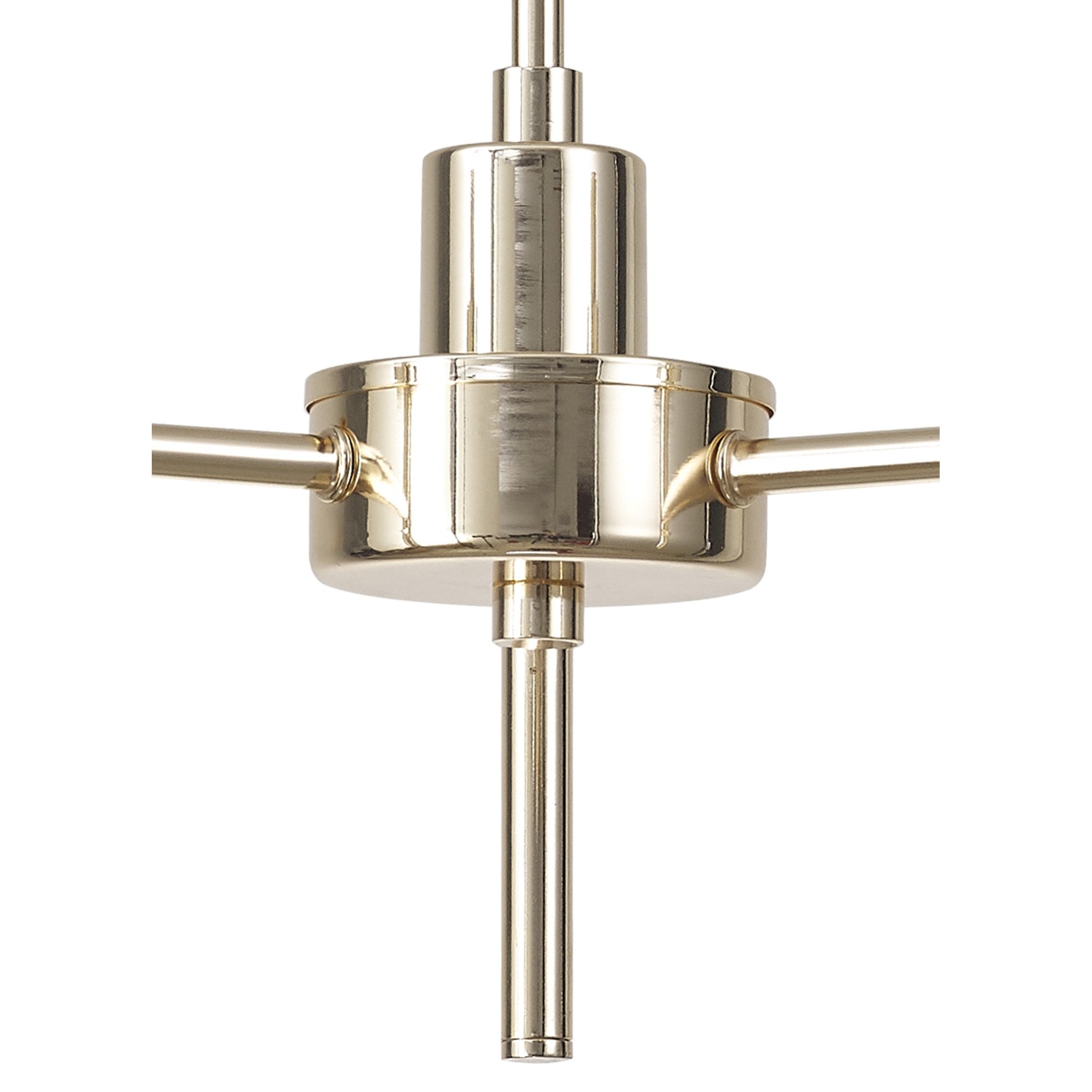 Fabula Tamworth 3 Light Telescopic Semi Flush - Short Cylinder Shades - French Gold & Chrome Glass