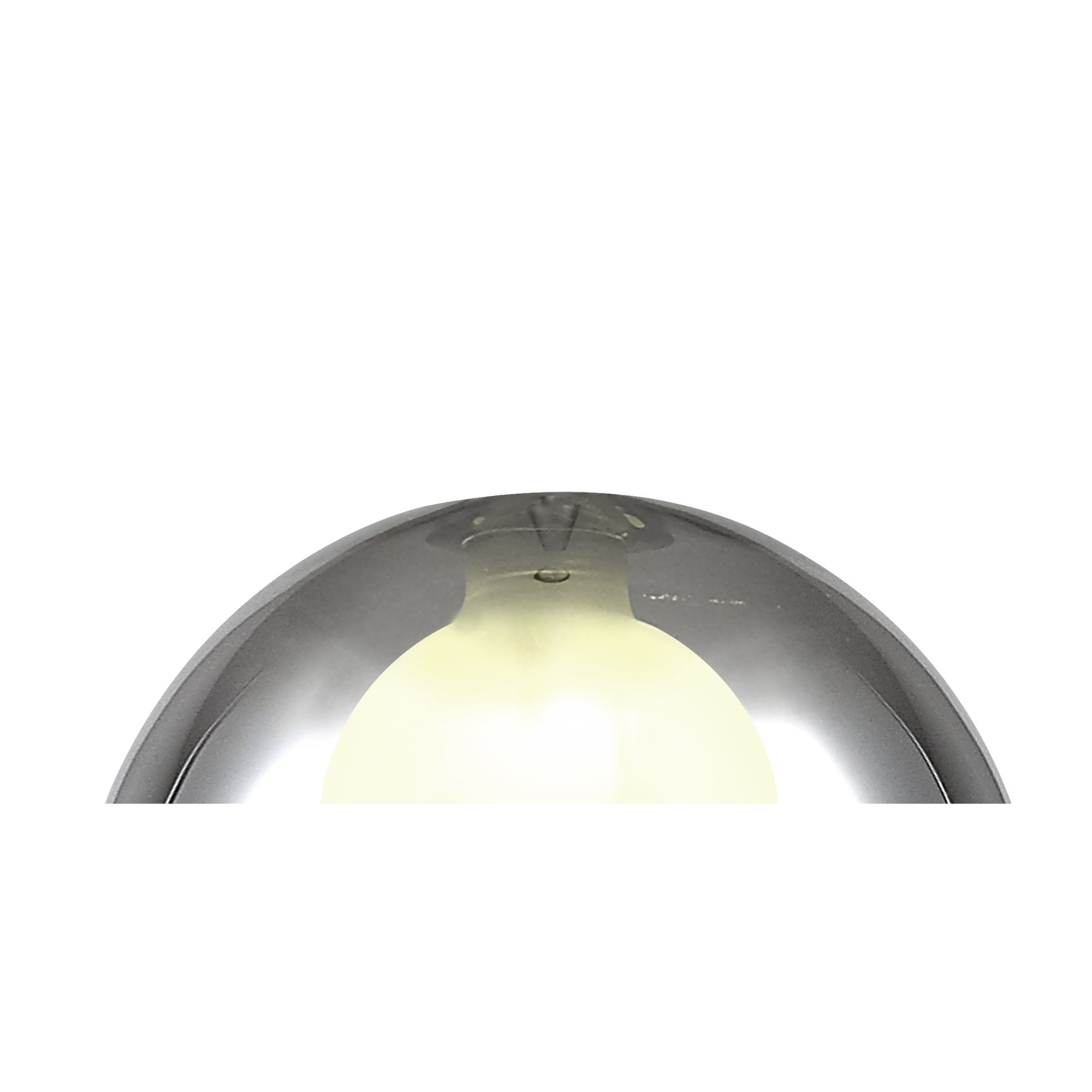Fabula Tamworth 3 Light Telescopic Semi Flush - Round Shades with Inner Frosted Globes - French Gold, Chrome & Frosted Glass