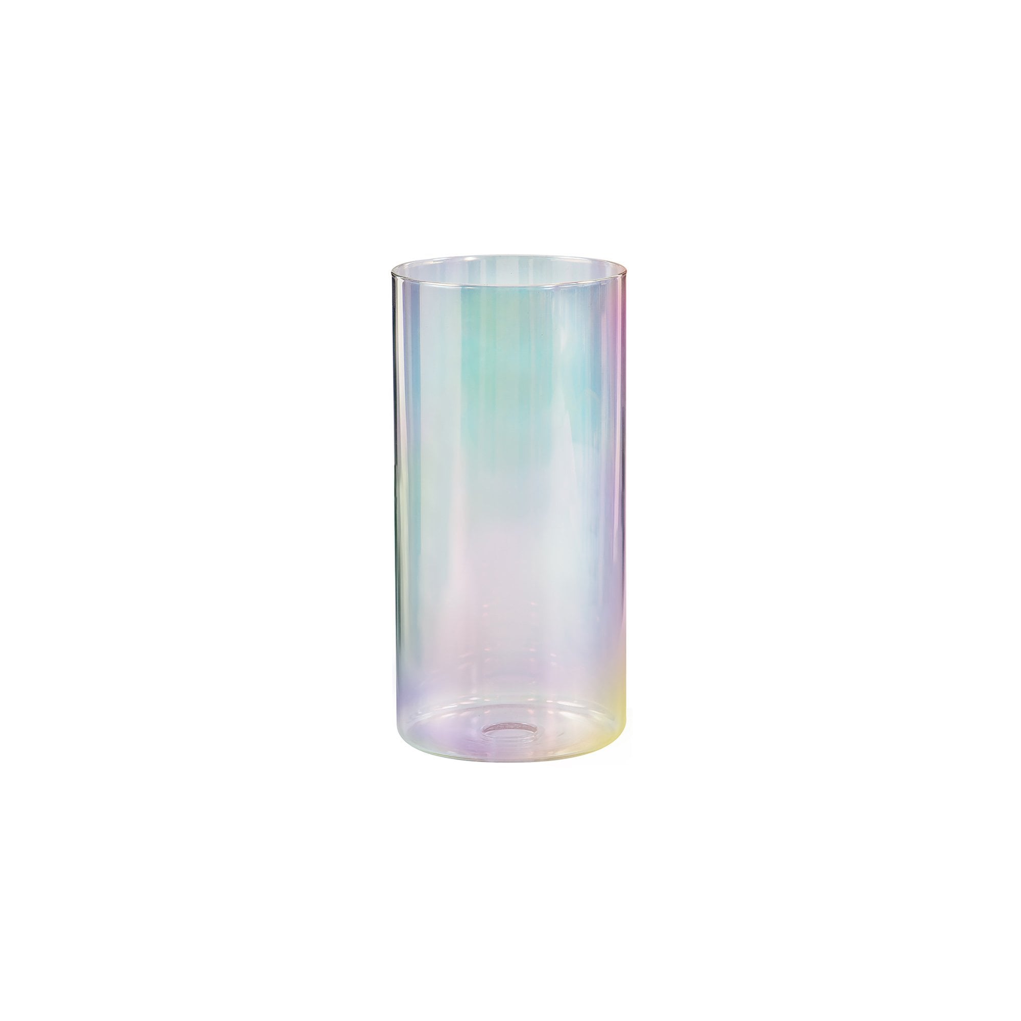 Fabula Tamworth 3 Light Round Pendant - Mixed Cylinder Shades - Polished Chrome & Iridescent Glass