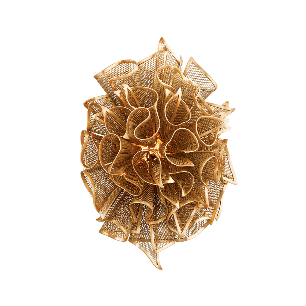 Corbett Pulse 1 Light Wall Sconce Light - Gold Leaf