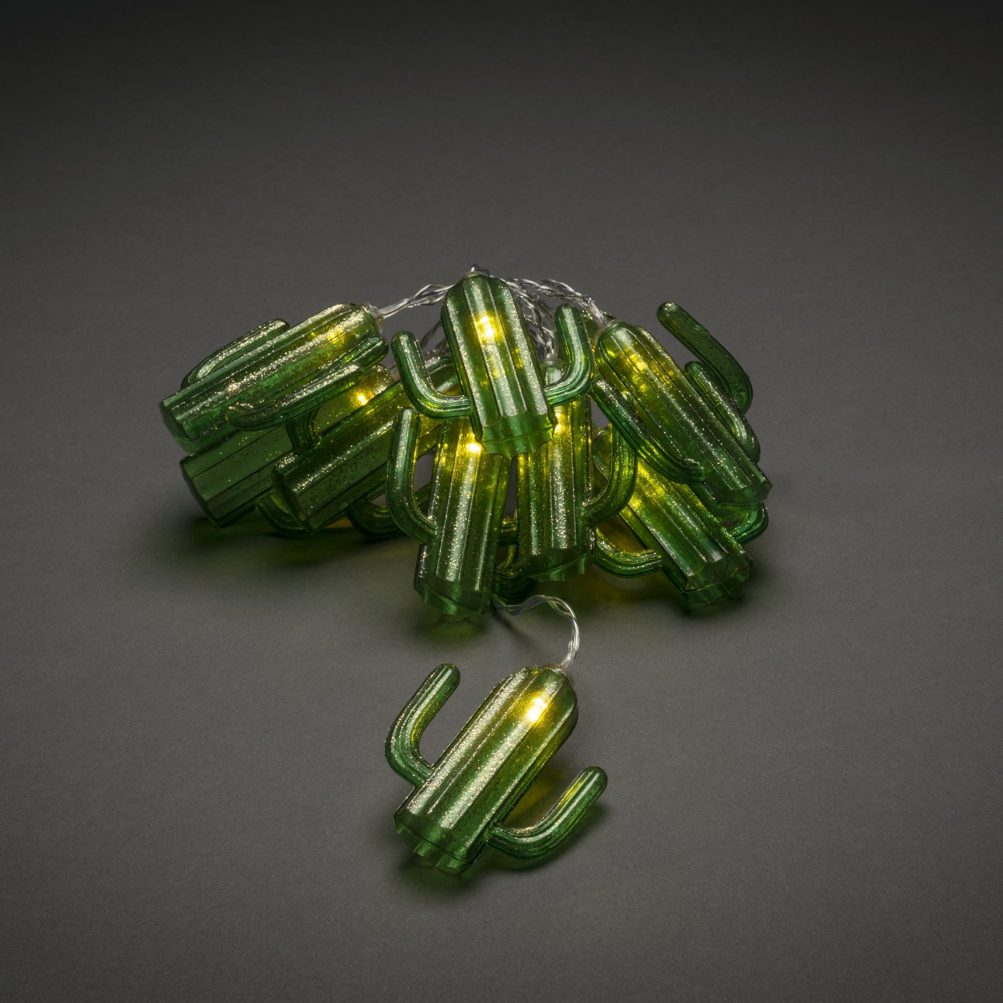 Konstsmide Festoon 1.8m Decorative Light Set - 10 LED Cacti - Battery Operated