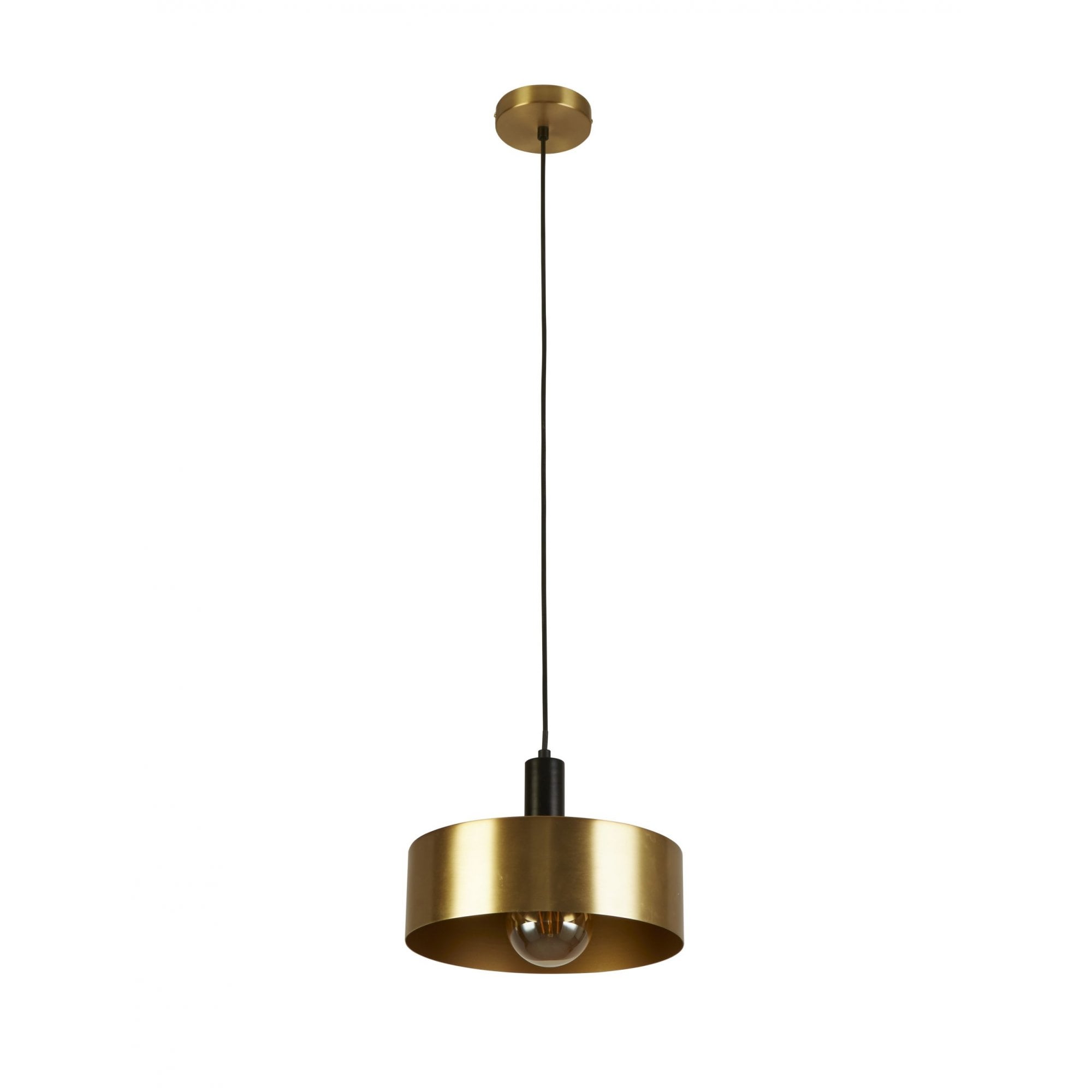 Searchlight Kearsley Pendant - Black & Gold Metal