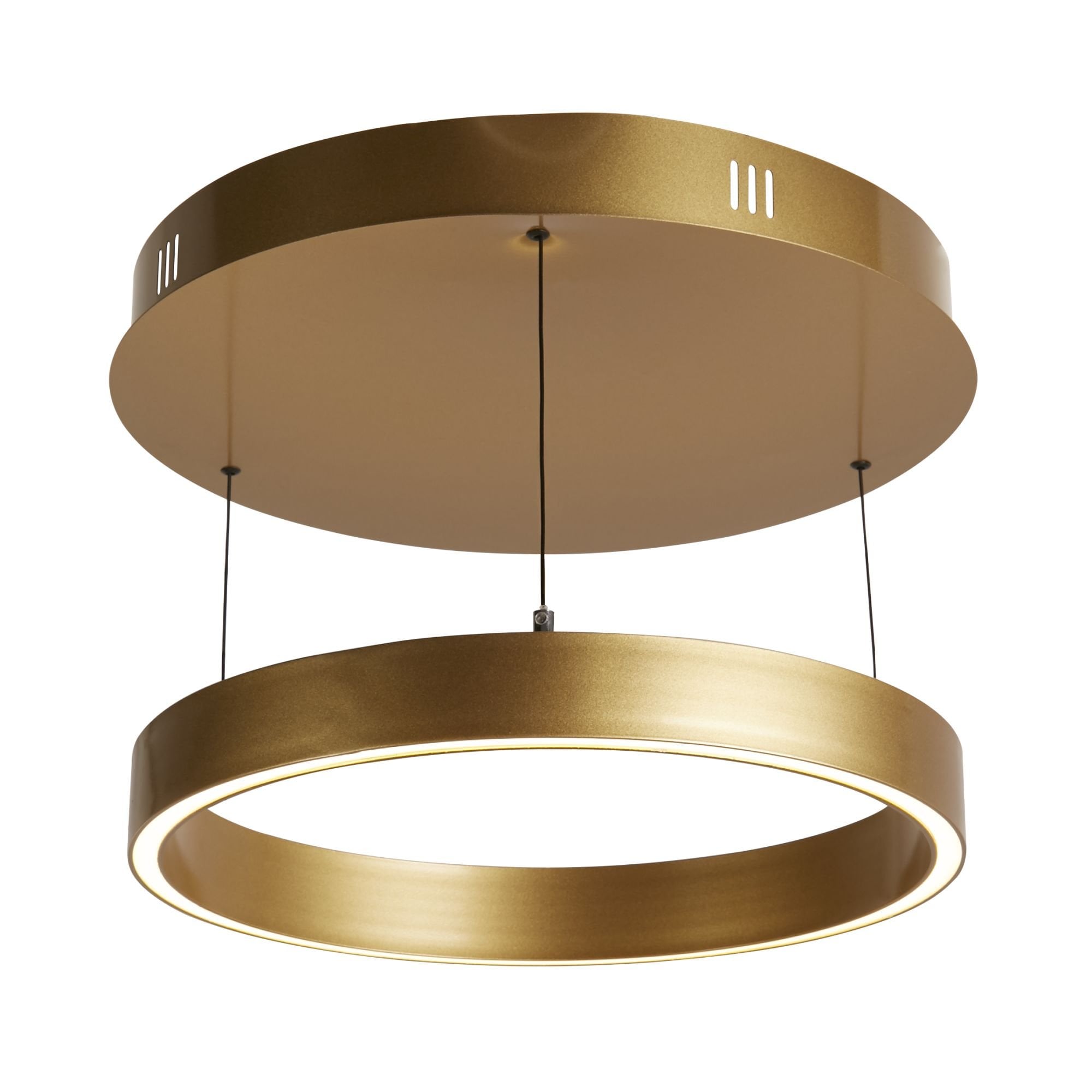 Searchlight Lance 440mm Gesture Control Pendant - Gold Metal & Opal Acrylic