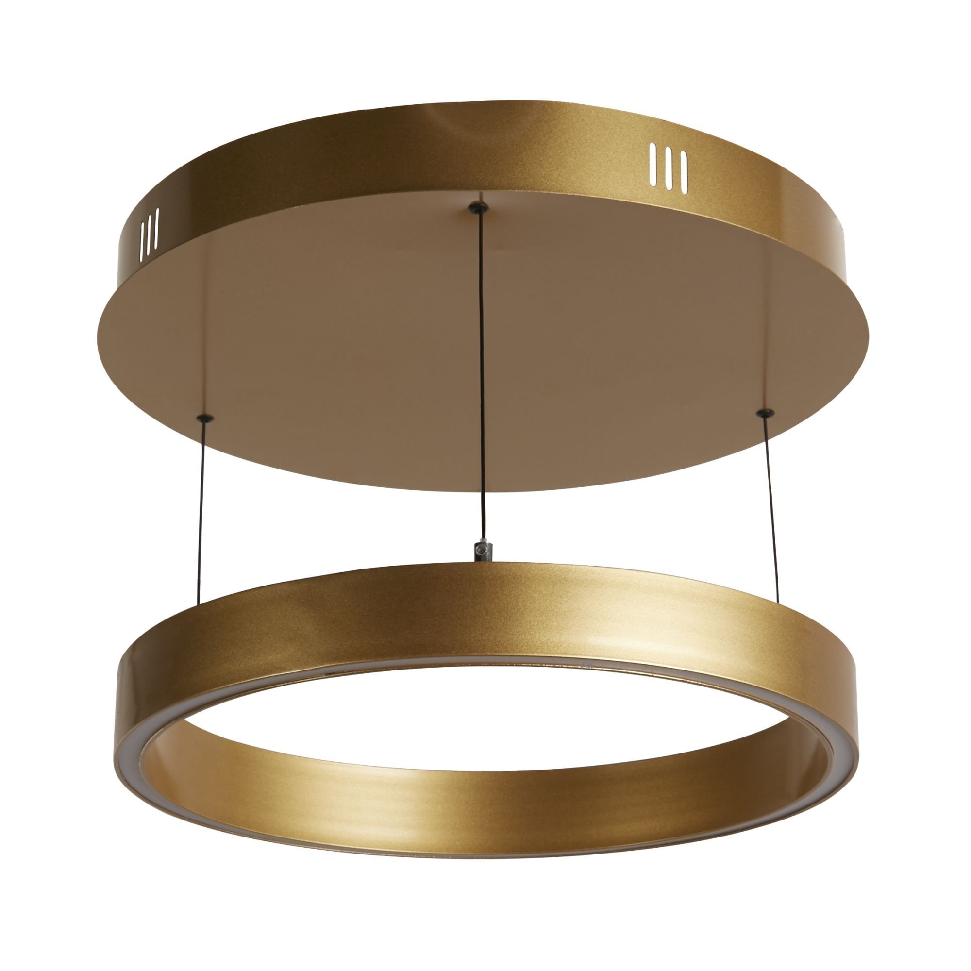 Searchlight Lance 440mm Gesture Control Pendant - Gold Metal & Opal Acrylic