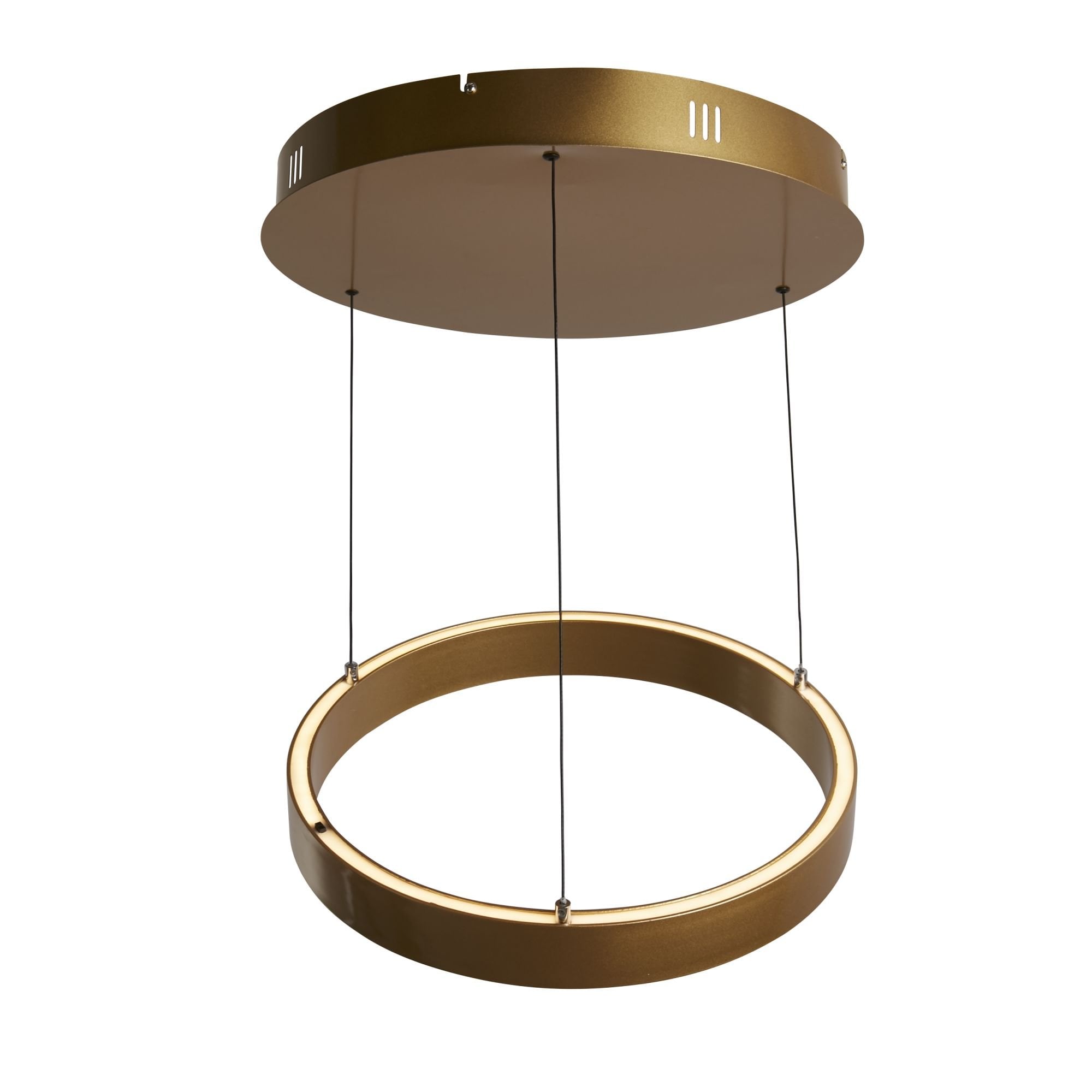 Searchlight Lance 440mm Gesture Control Pendant - Gold Metal & Opal Acrylic