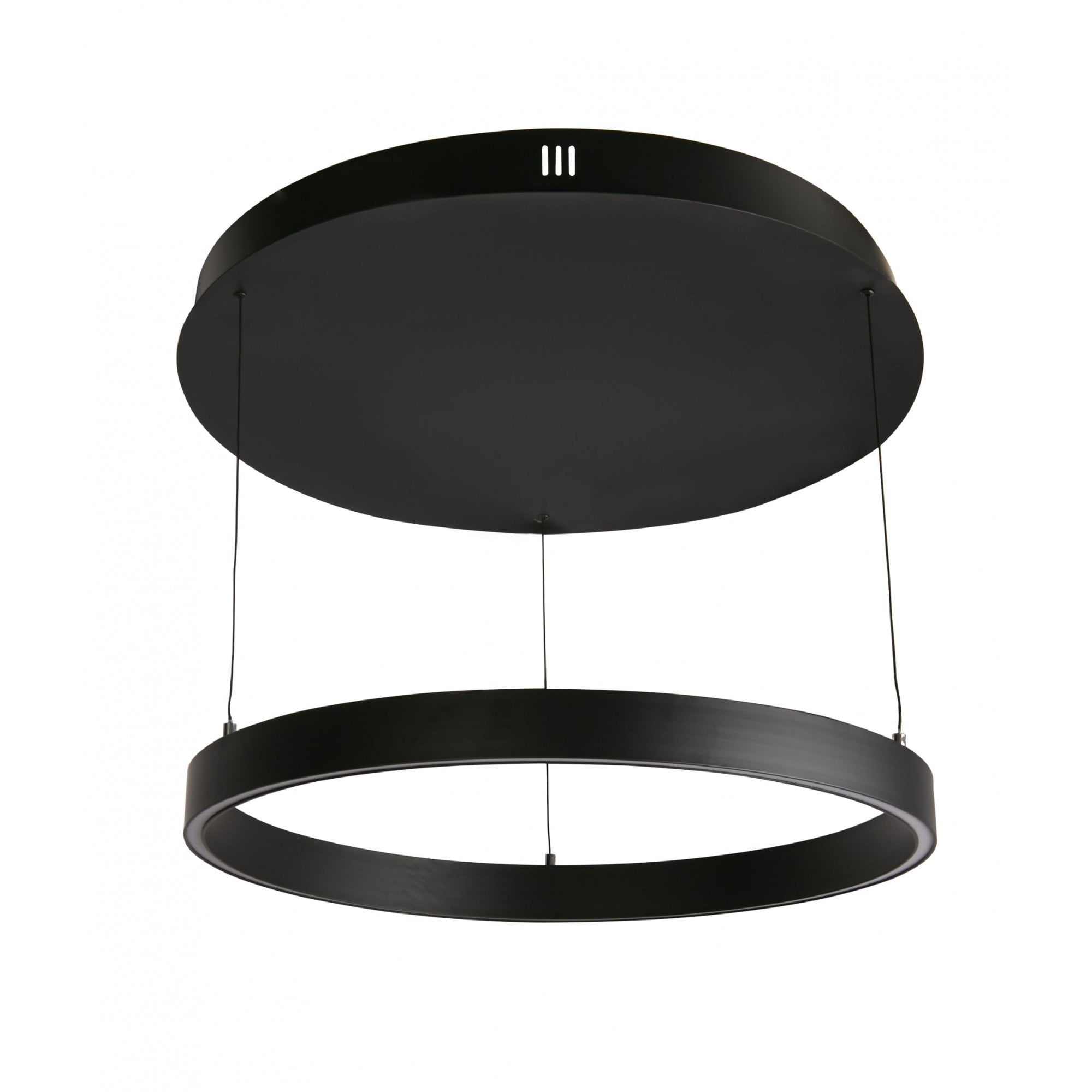 Searchlight Lance 640mm Gesture Control Pendant - Black Metal & Opal Acrylic