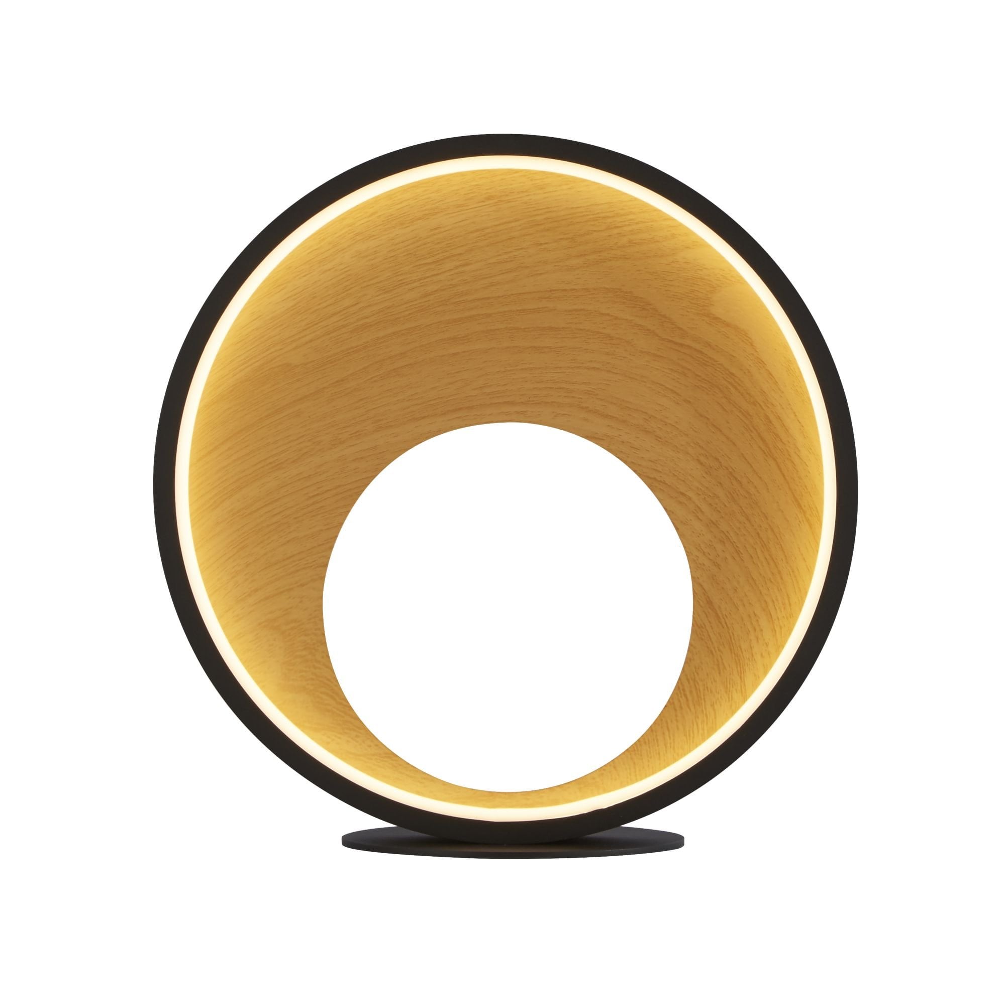 Searchlight Chambers Table Lamp - Black Metal & Wood