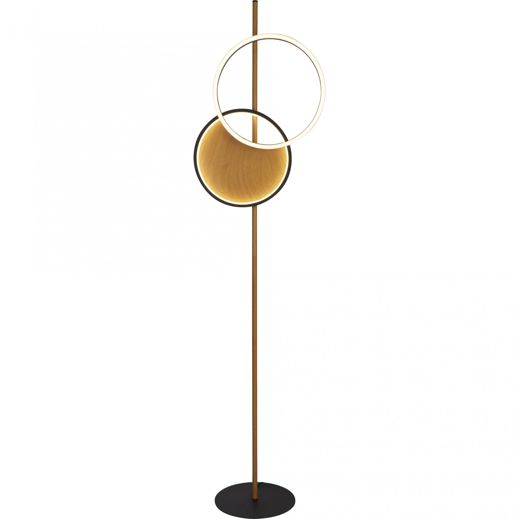 Searchlight Chambers Floor Lamp - Black Metal & Wood