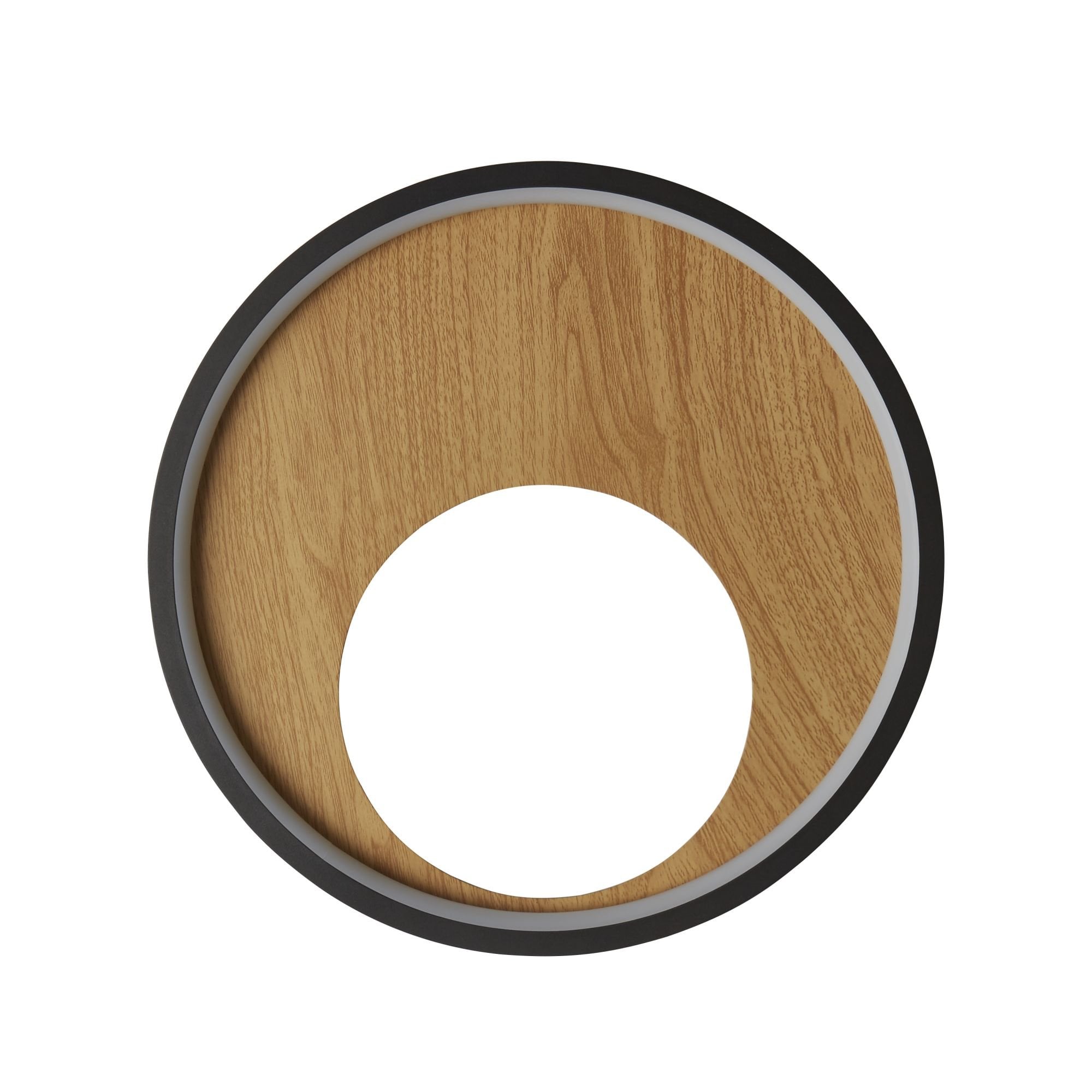 Searchlight Chambers Wall Light - Black Metal & Wood