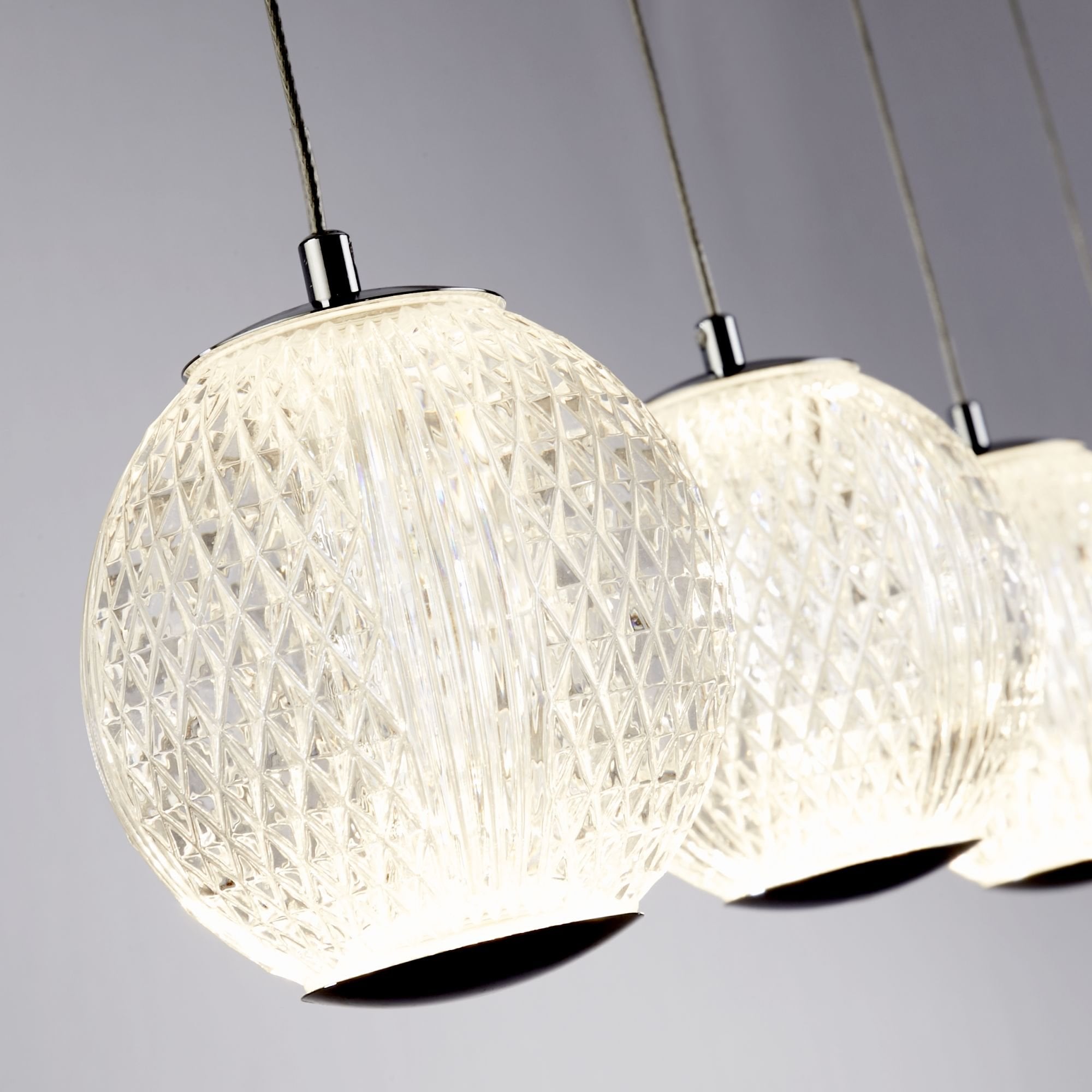 Searchlight Agnes 5 Light Bar Pendant - Chrome & Clear Acrylic