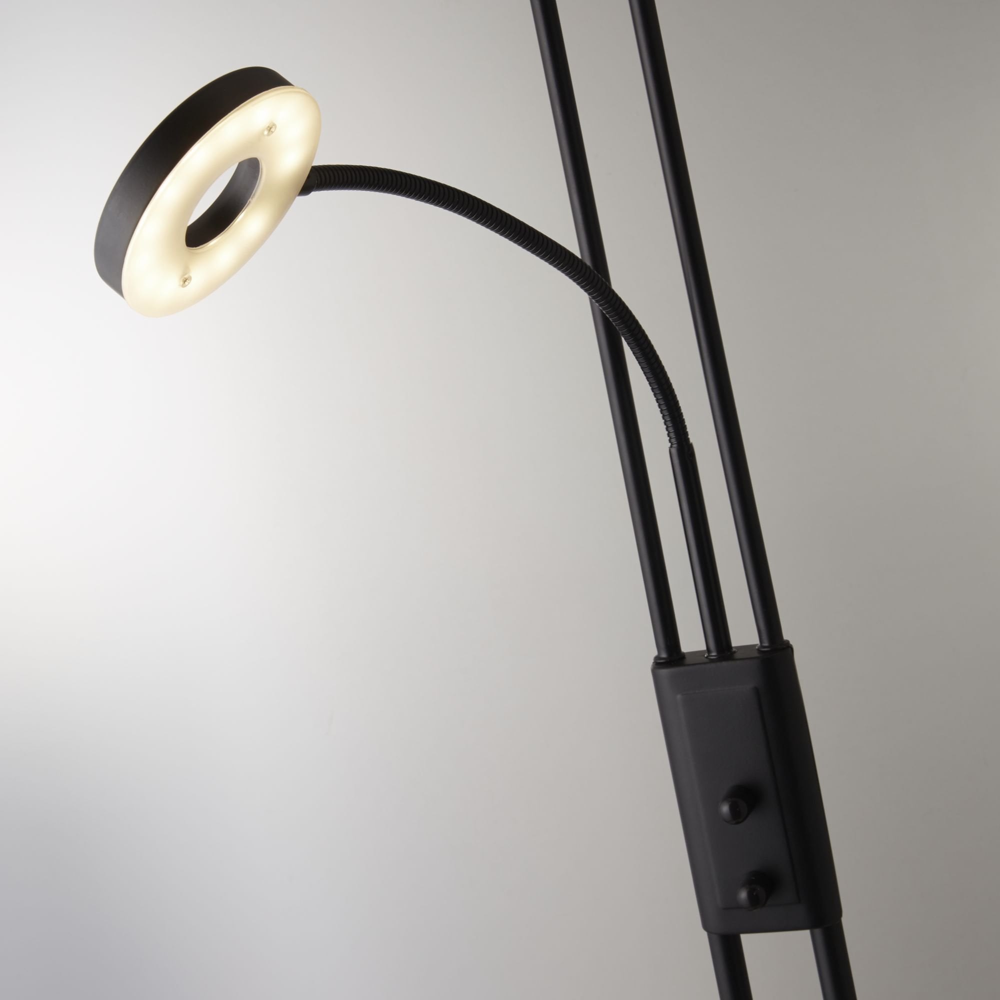 Searchlight Merlin Mother & Child Floor Lamp - Matt Black