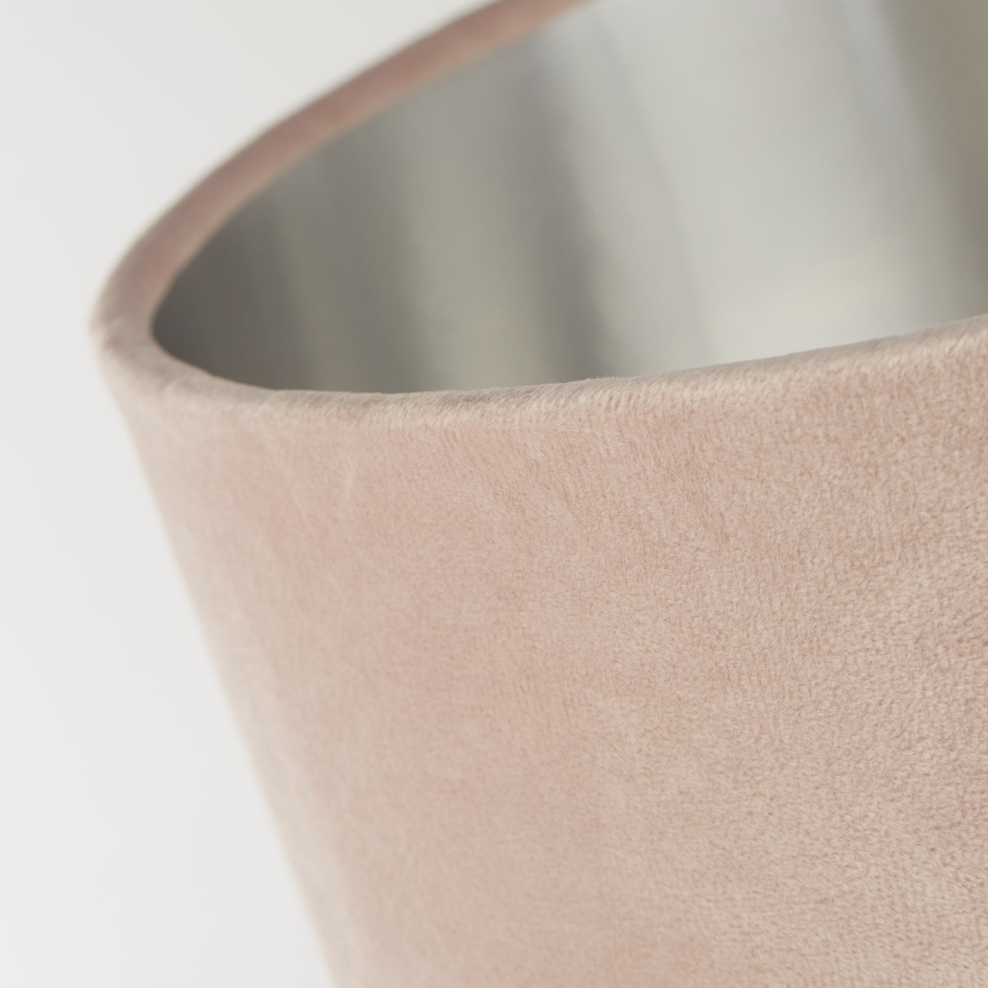 Searchlight Fairview USB Table Lamp - Satin Nickel & Pink Velvet Shade