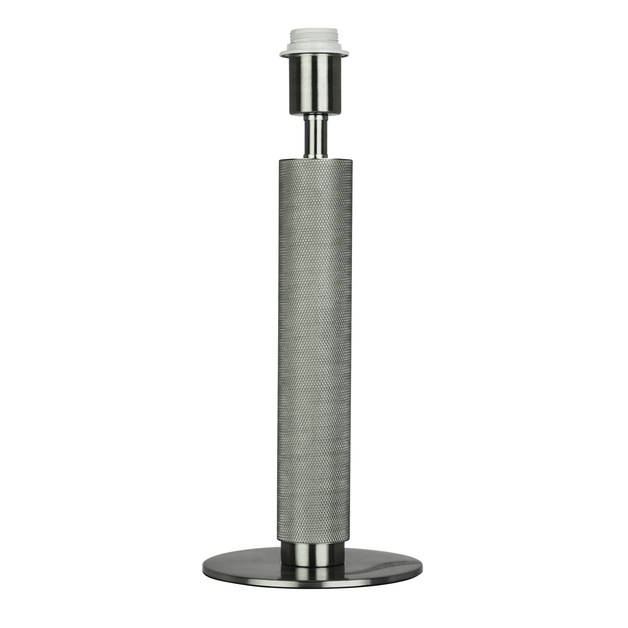Searchlight Latimer Table Lamp Base - Knurled Silver - Base Only
