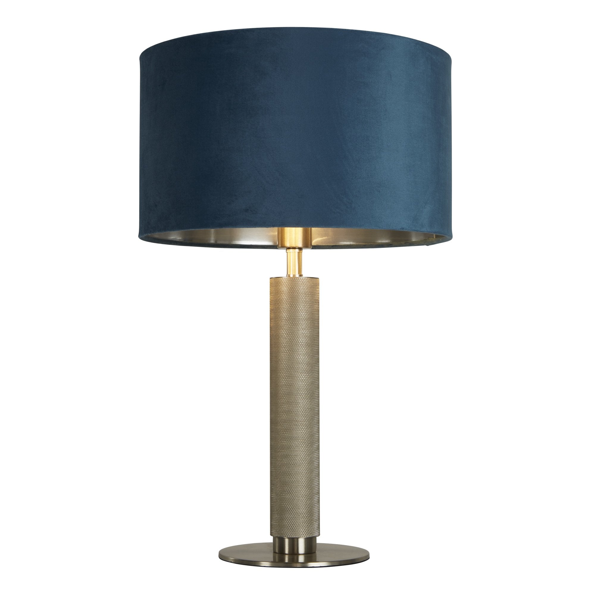 Searchlight Latimer Table Lamp Base - Knurled Silver - Base Only