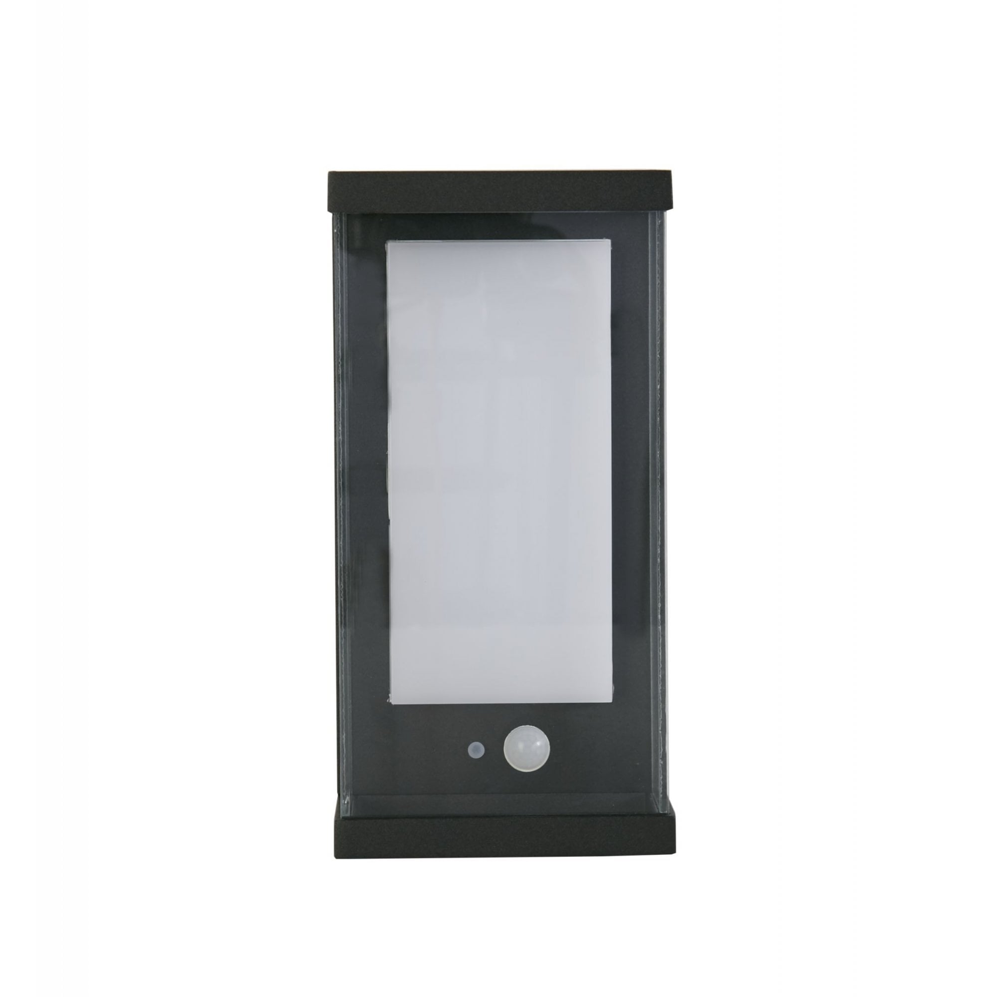Searchlight Argyle Solar Outdoor Wall Light with PIR - Black & White Polycarbonate