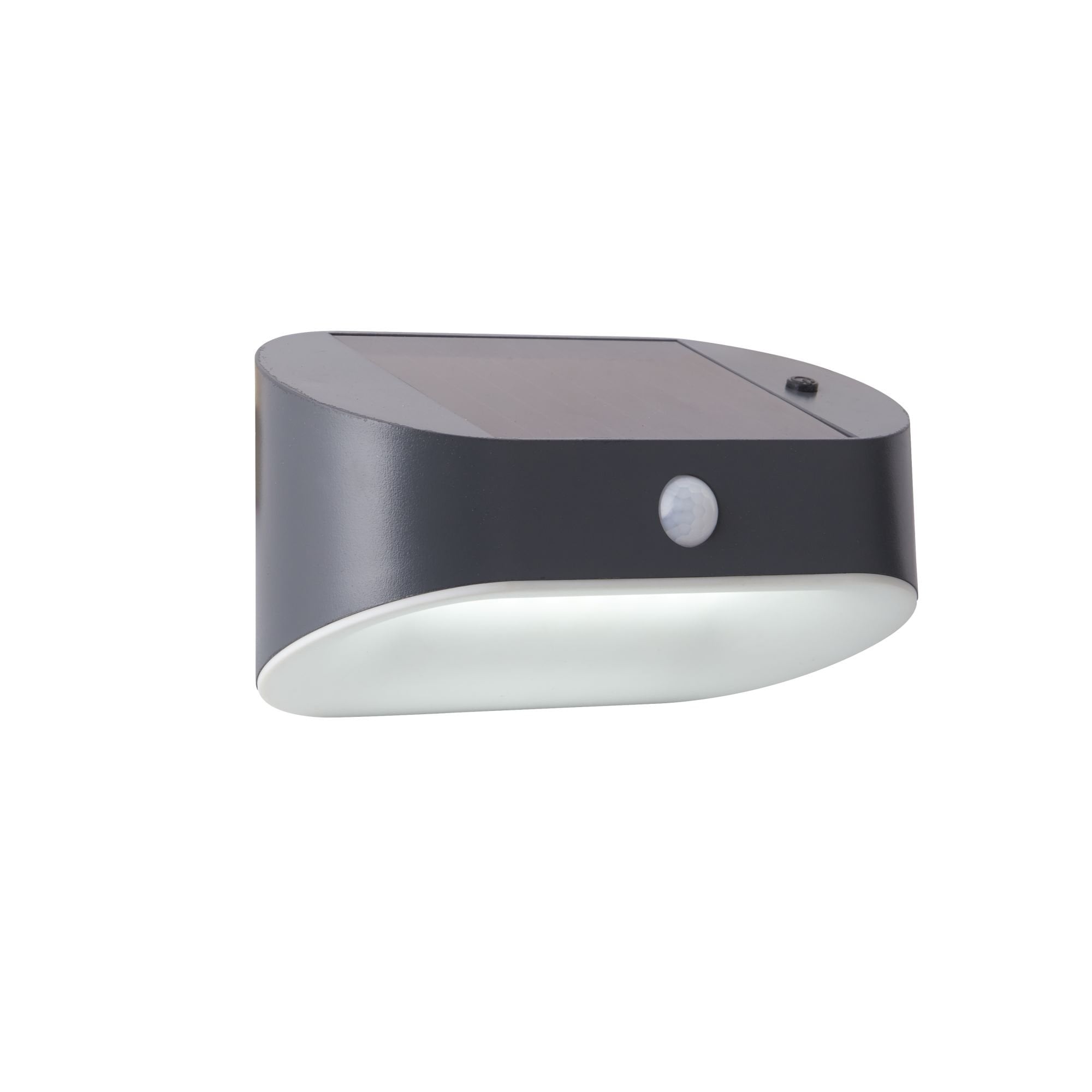 Searchlight Battenburg Solar Outdoor Wall Light with PIR - Black & White Polycarbonate