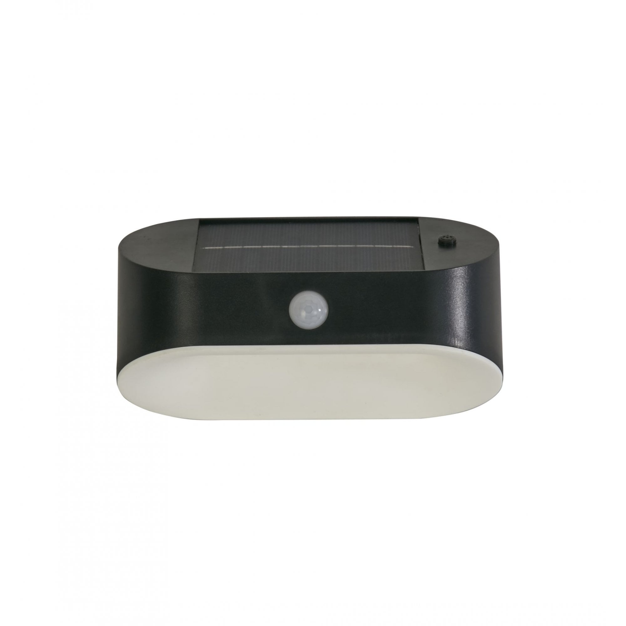 Searchlight Battenburg Solar Outdoor Wall Light with PIR - Black & White Polycarbonate