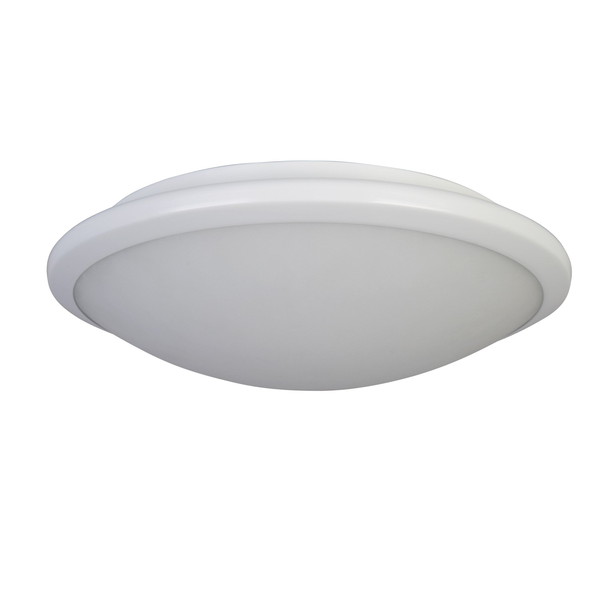 Searchlight Keble Flush - White & Frosted Glass