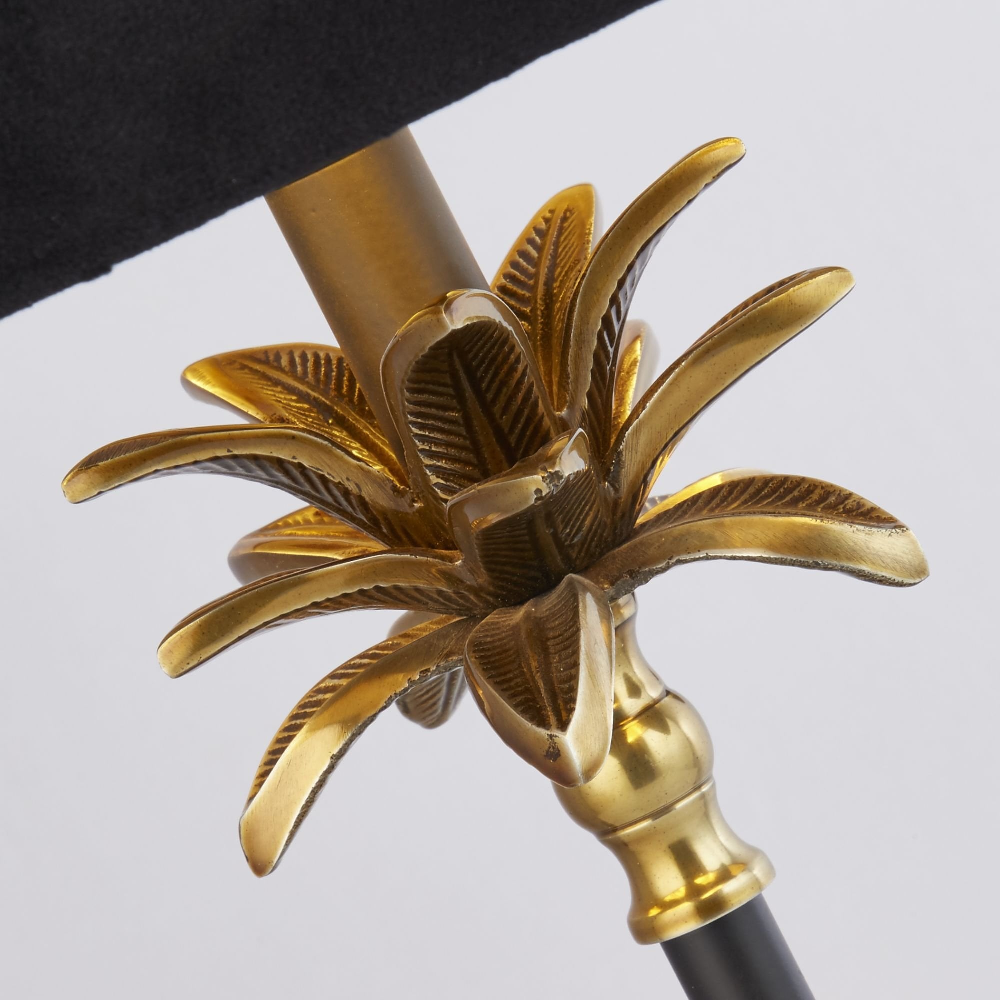 Searchlight Paisley Table Lamp Base - Satin Brass & Black - Base Only