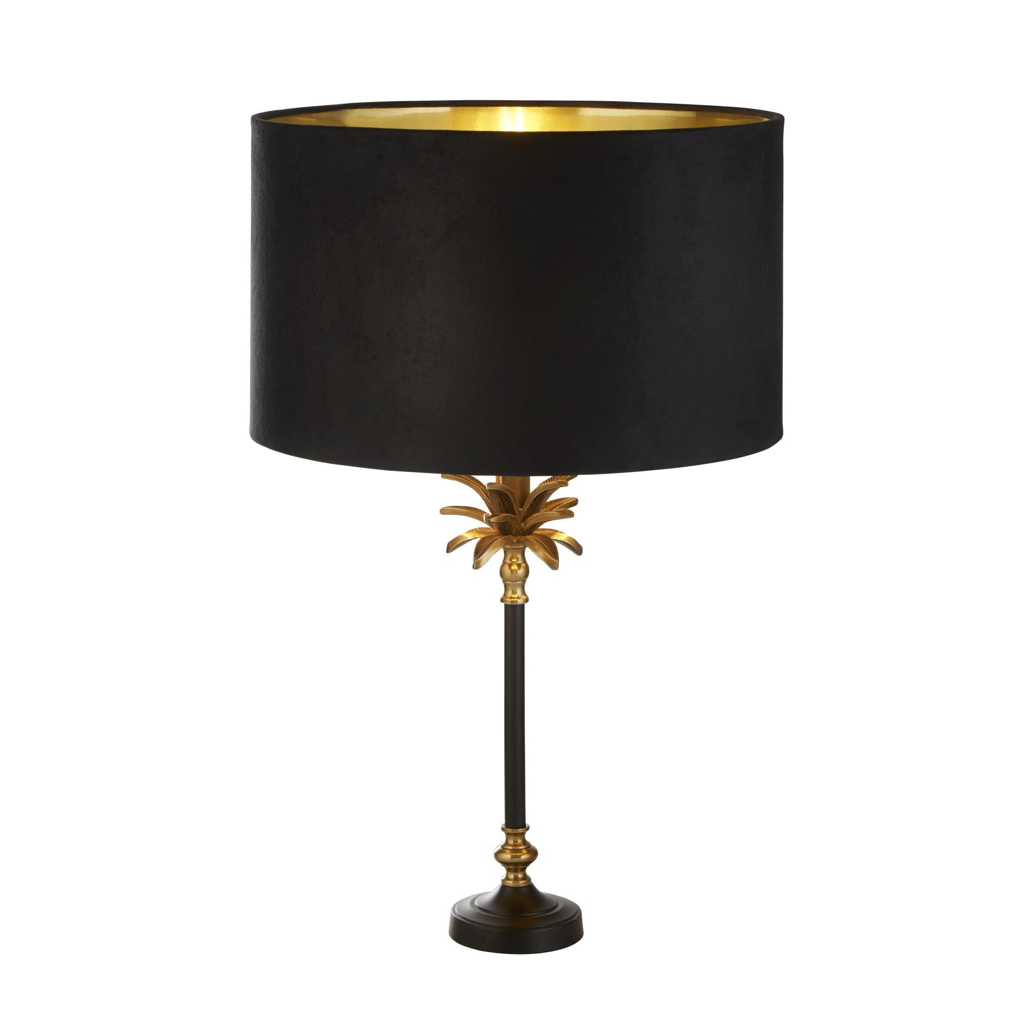 Searchlight Paisley Table Lamp Base - Satin Brass & Black - Base Only