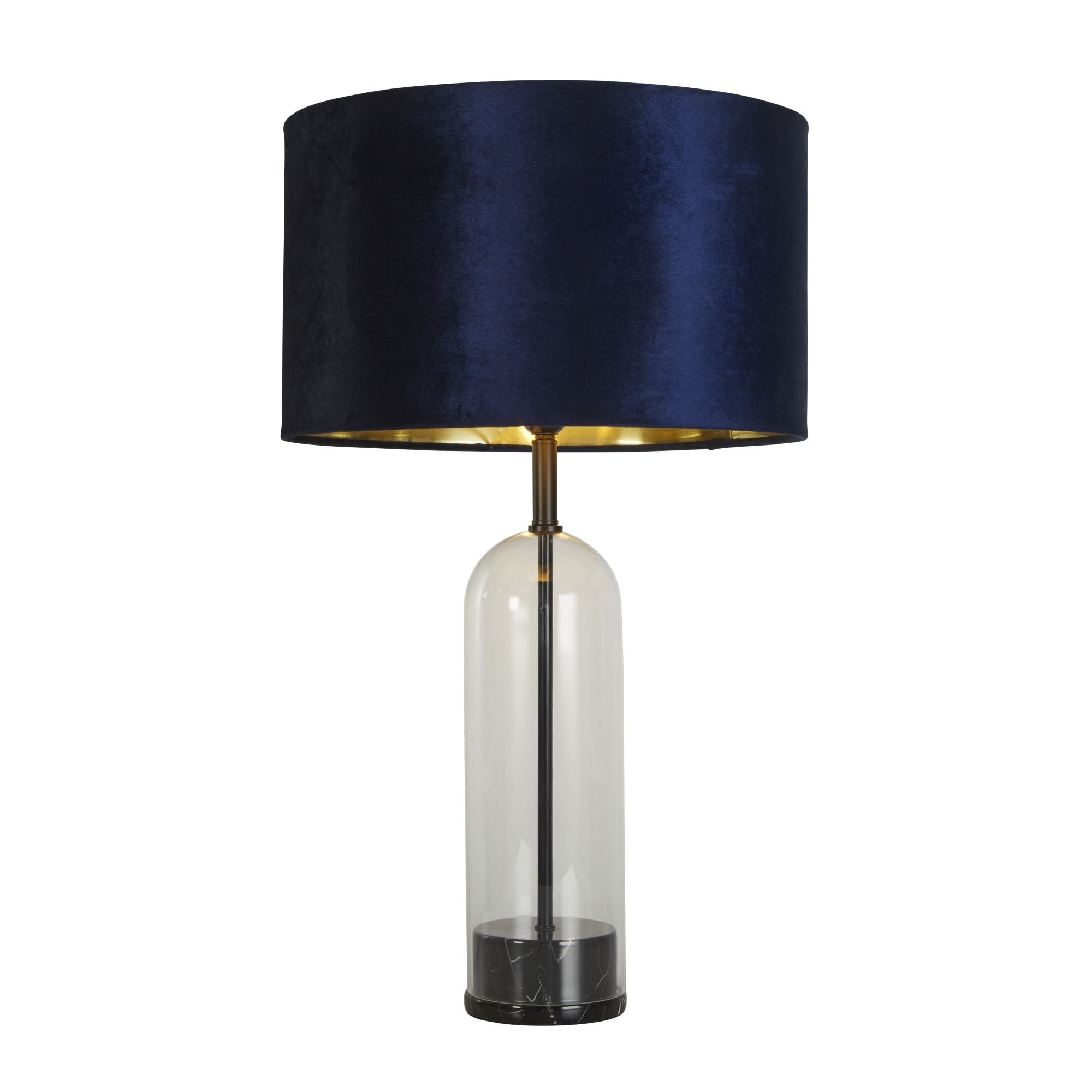 Searchlight Owen Table Lamp Base - Black, Marble & Glass - Base Only