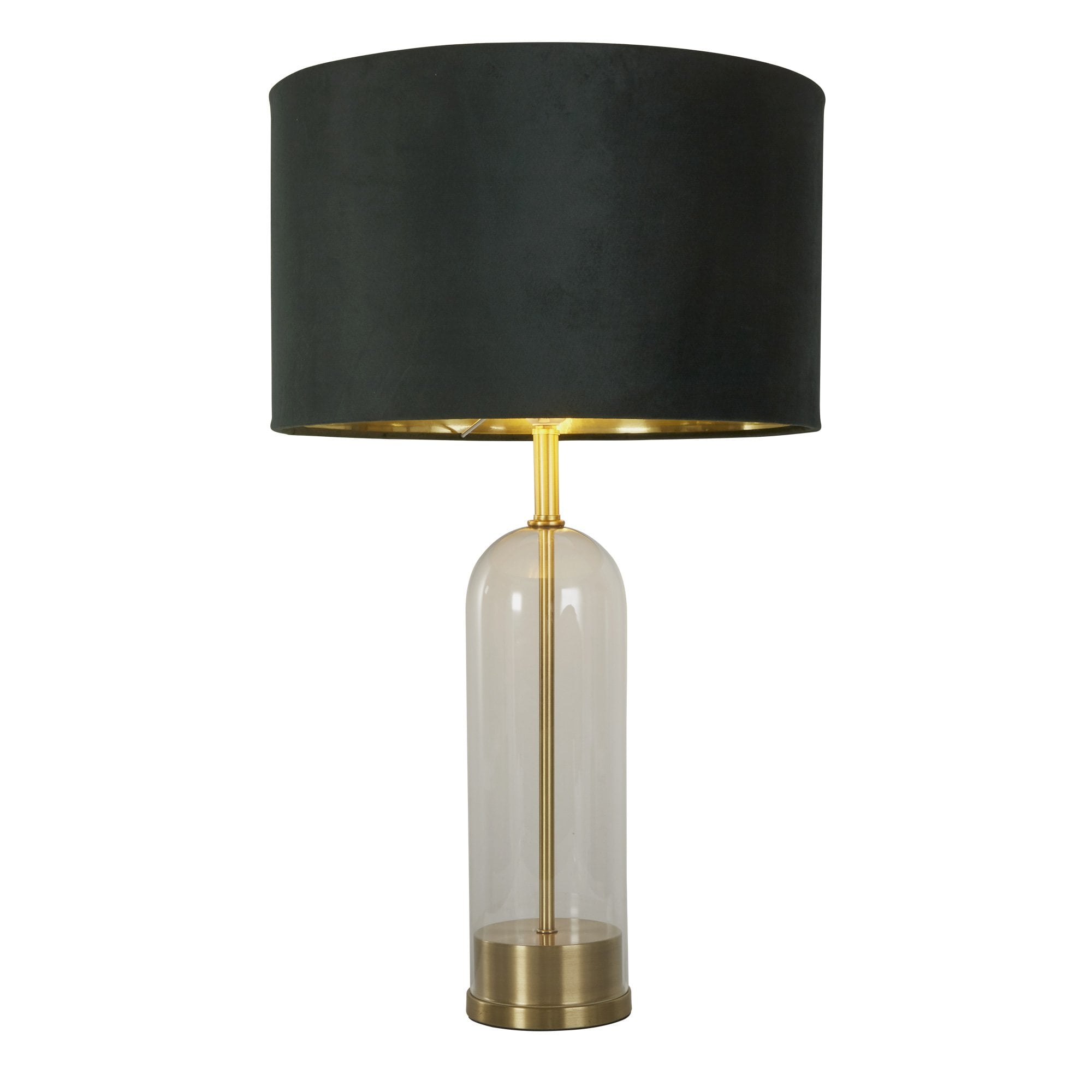 Searchlight Owen Table Lamp Base - Brass & Glass - Base Only