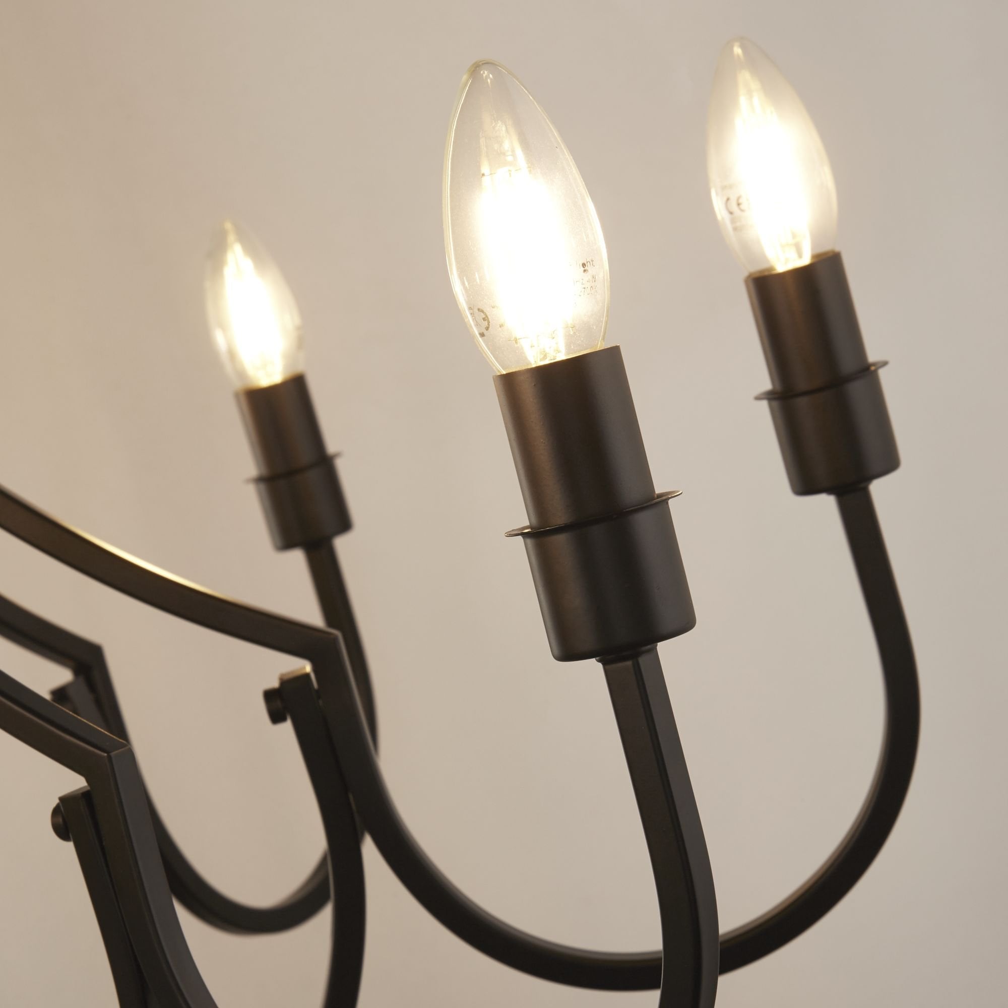 Searchlight Lansdowne 8 Light Pendant - Black