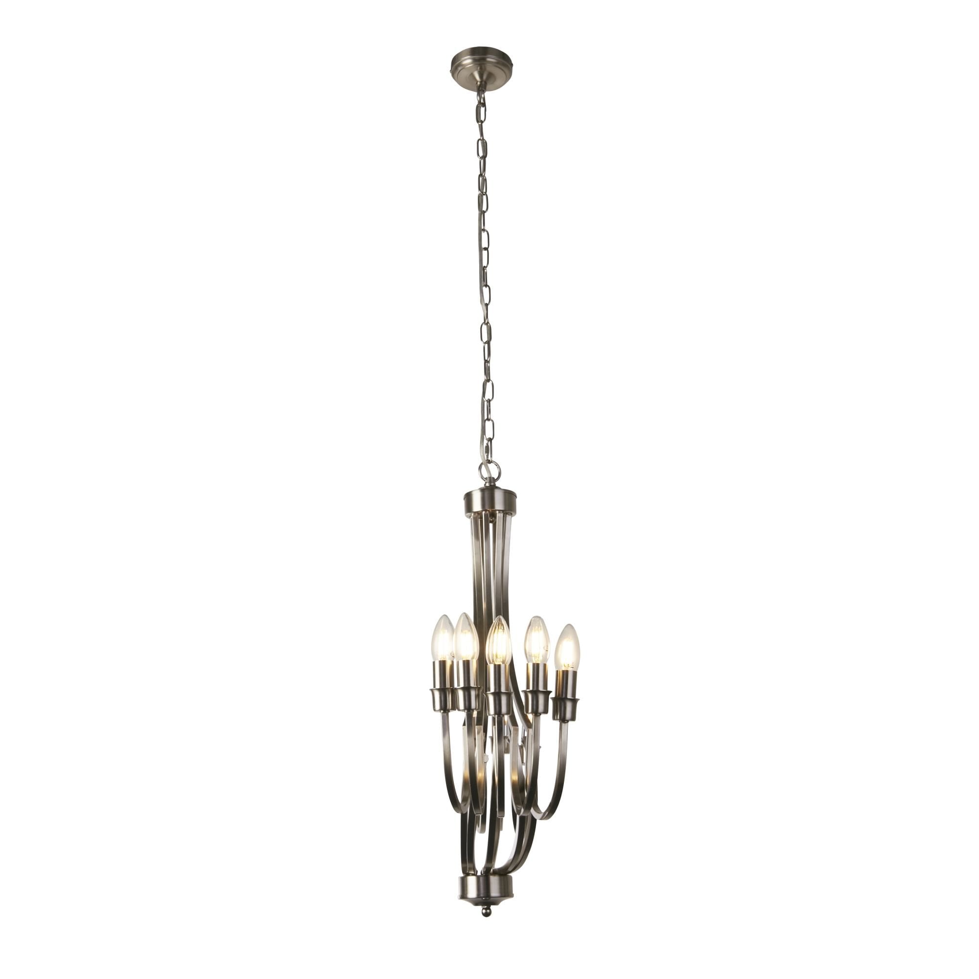 Searchlight Lansdowne 8 Light Pendant - Satin Silver