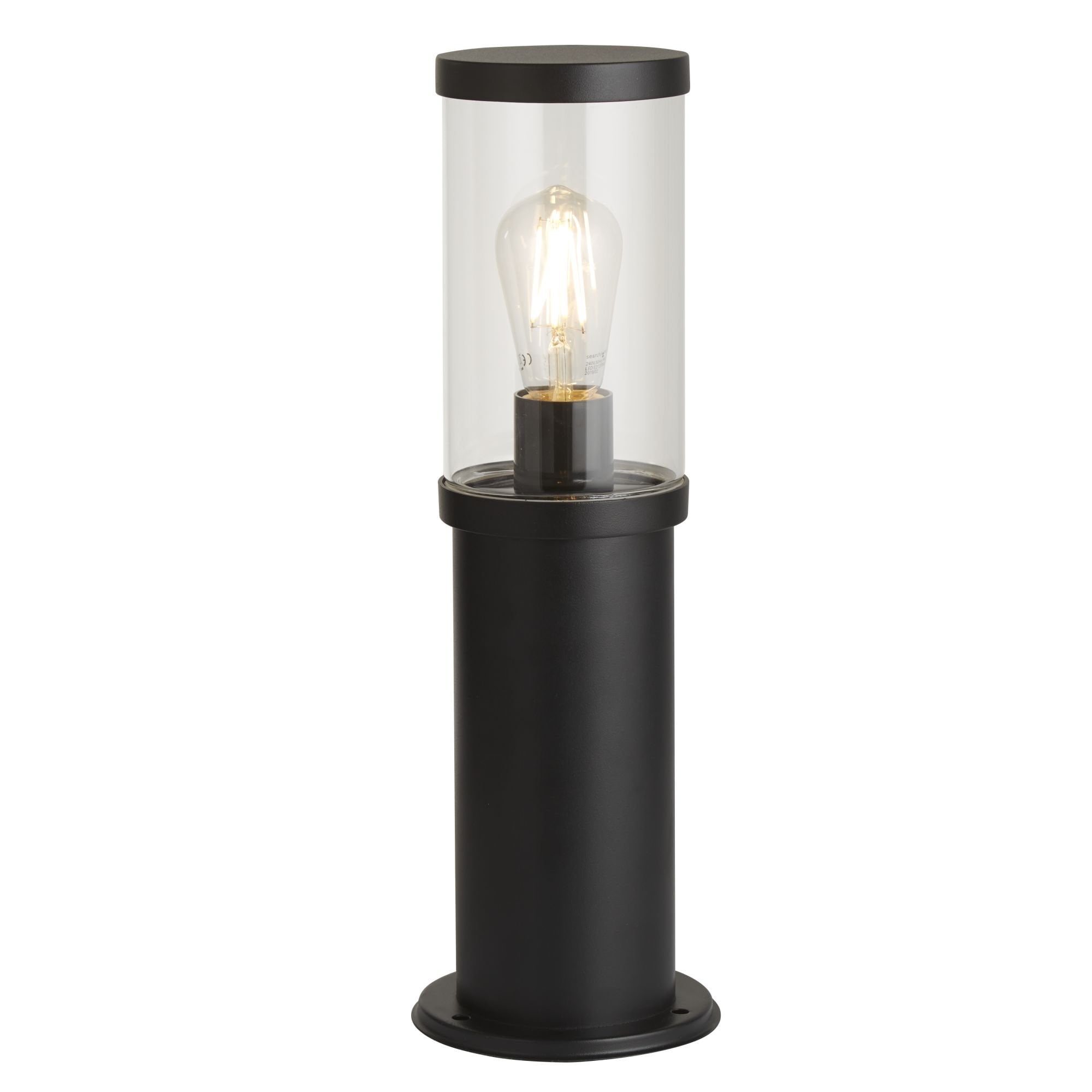 Searchlight Bagnall 450mm Outdoor Post - Black & Polycarbonate
