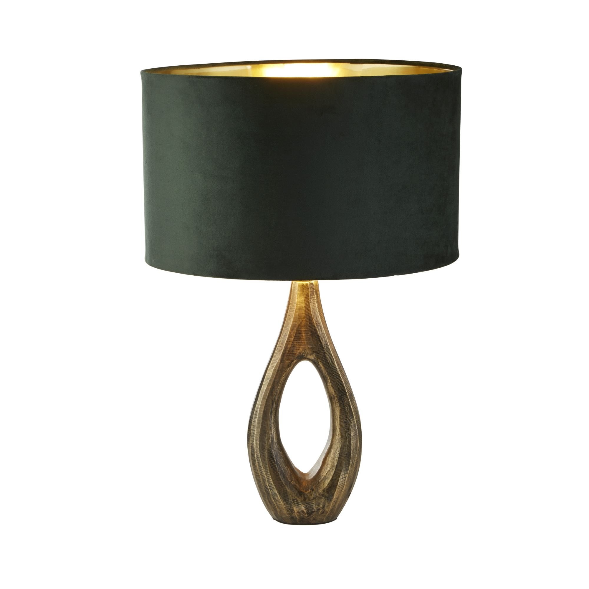 Searchlight Brock Table Lamp Base - Antique Brass - Base Only