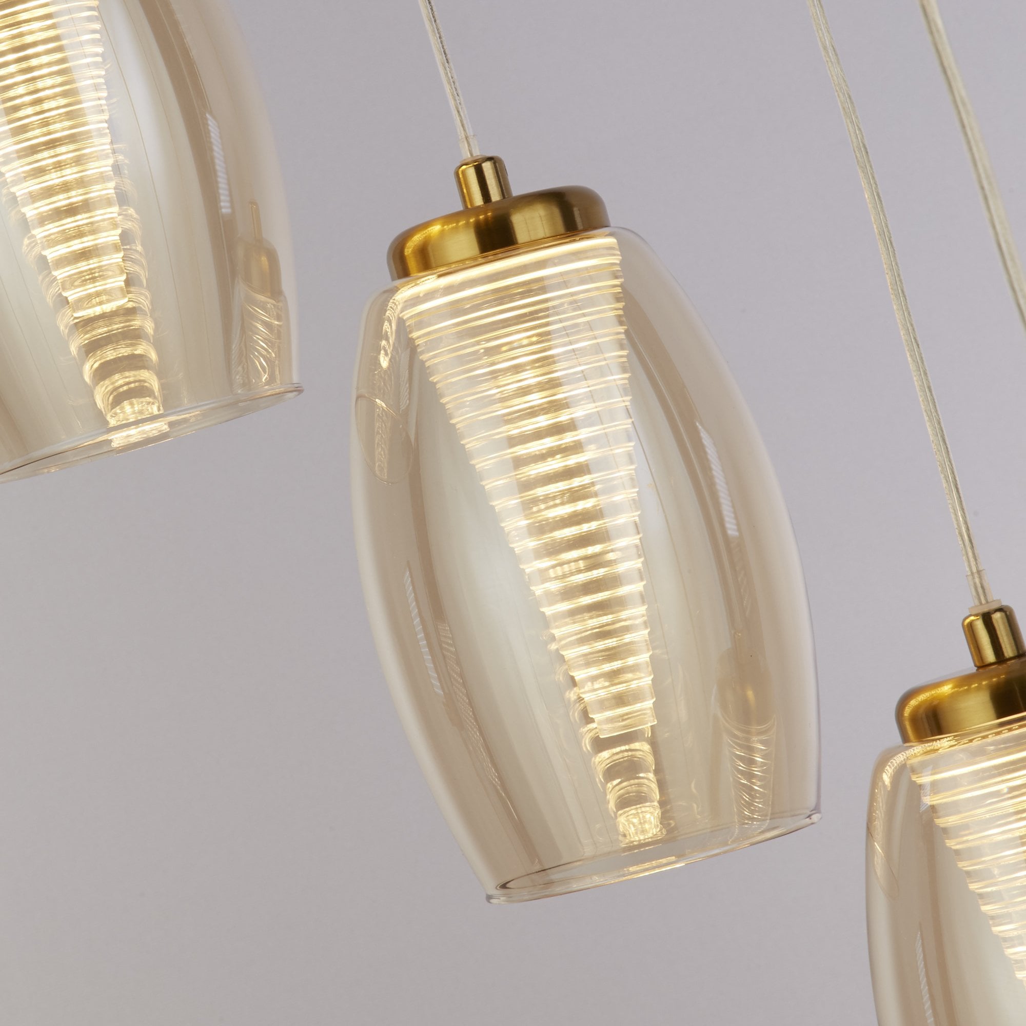 Searchlight Chapman 12 Light Pendant - Bronze & Champagne Glass