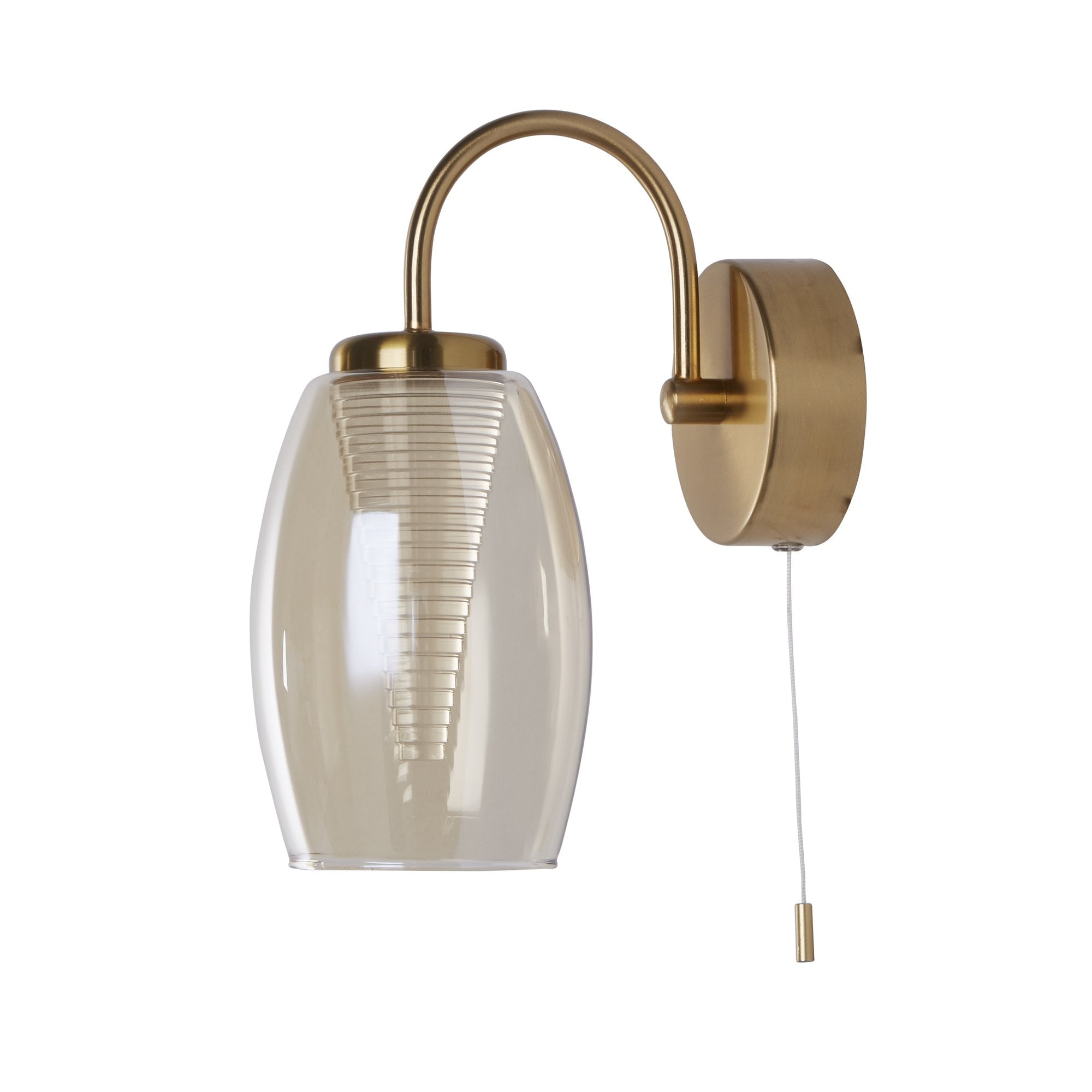 Searchlight Chapman Wall Light - Bronze & Champagne Glass