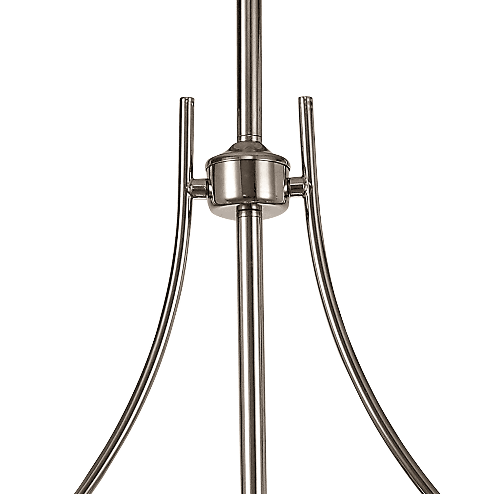 Fabula Newmans 3 Light Linear Pendant - 30cm Tiffany Shade - Polished Nickel & Blue