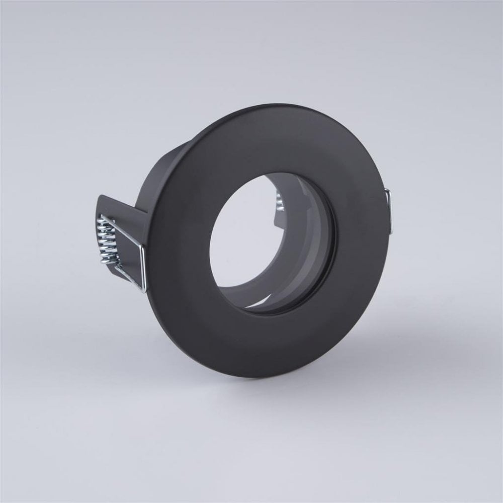 Searchlight Burford Bathroom Black Downlight - IP65 - Fire Rated