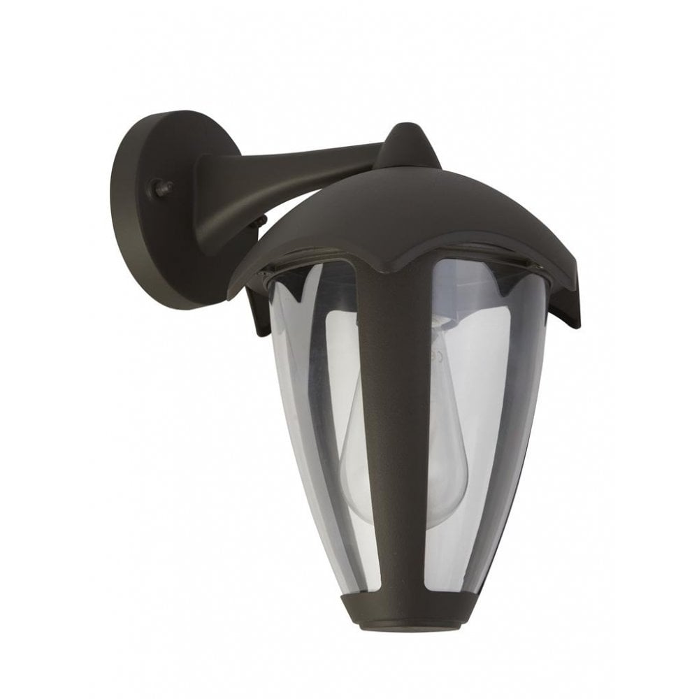 Searchlight Bembridge Outdoor Wall Light - Grey & Clear Polycarbonate